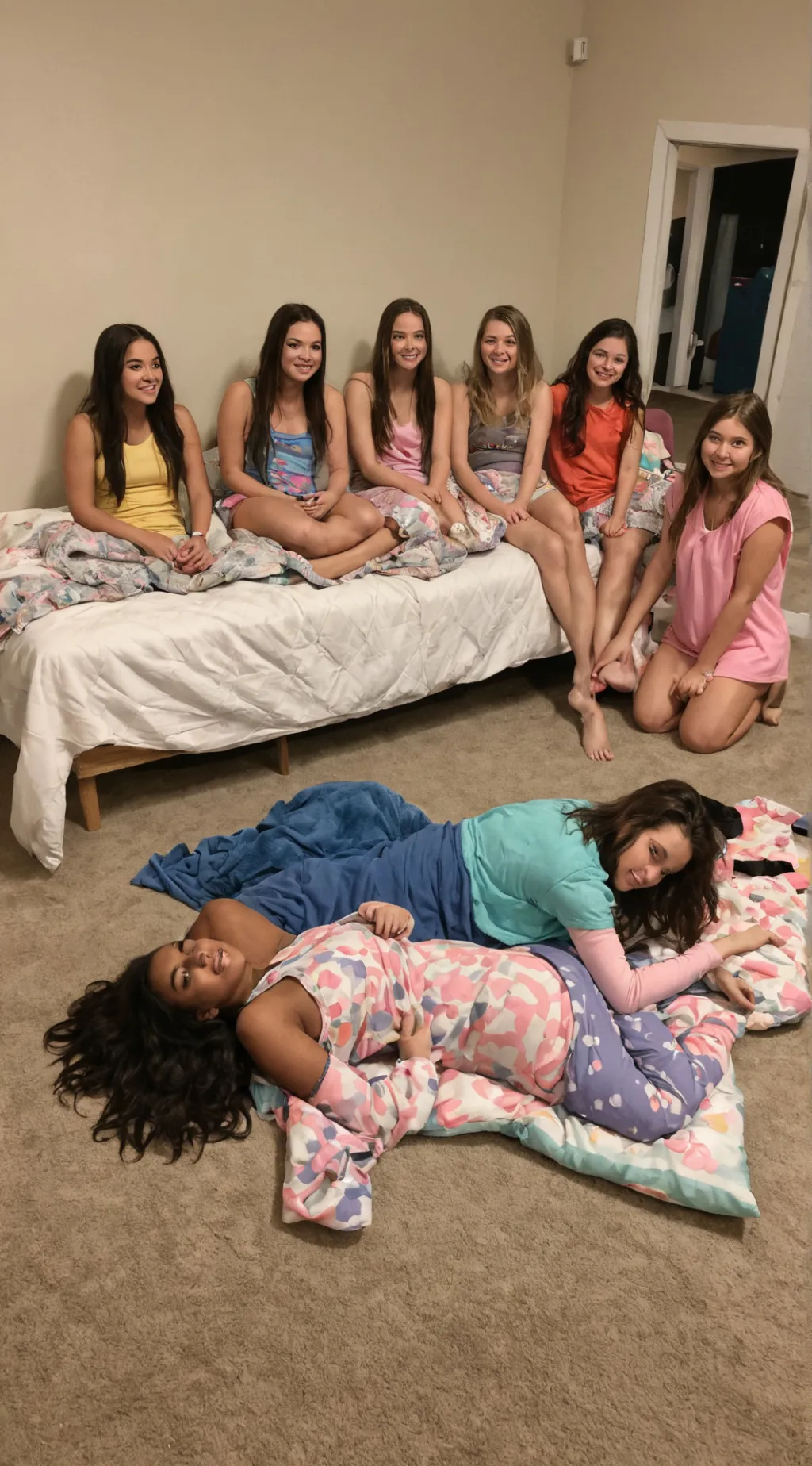 ai character: Sleep over background