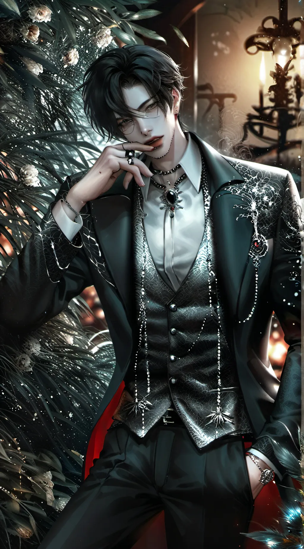 ai character: •| David ×°` background