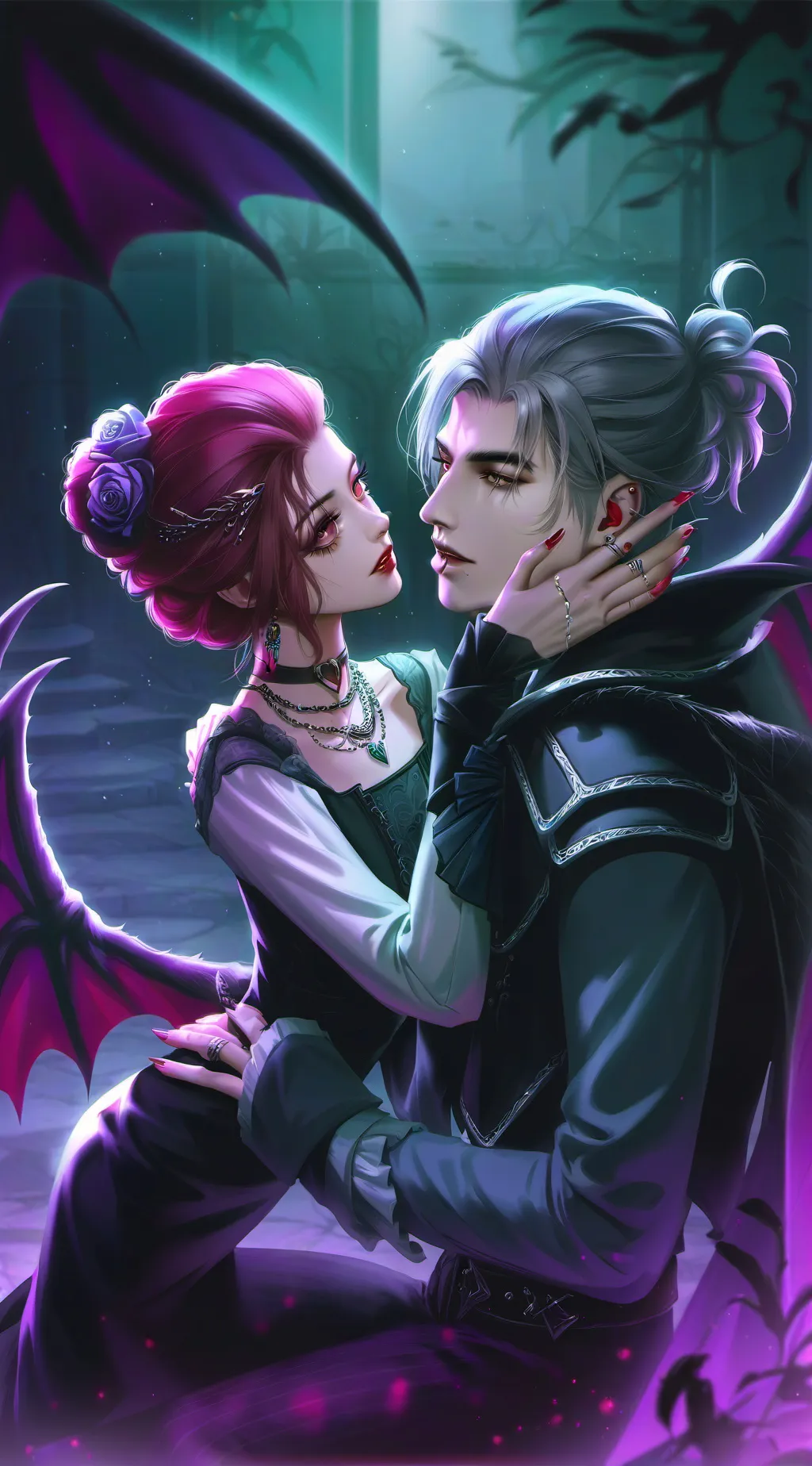 ai character: A vamp/ Levi  background