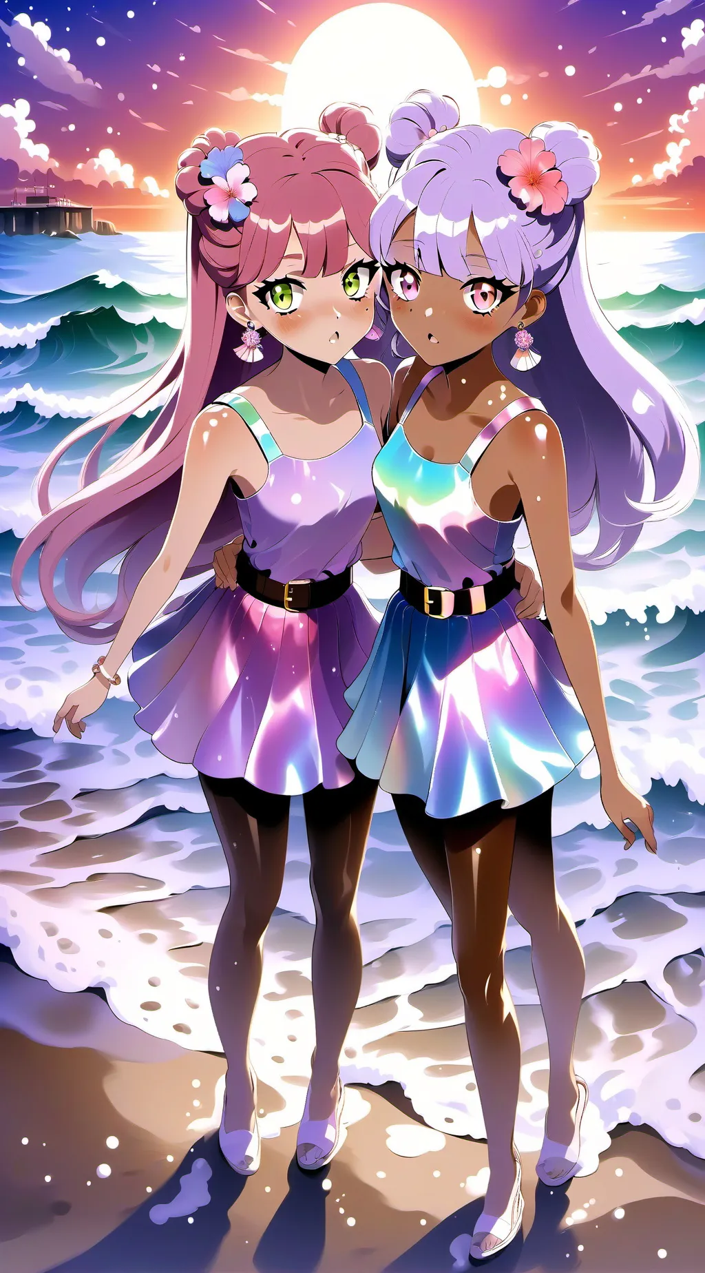 ai character: tadc at the beach  background