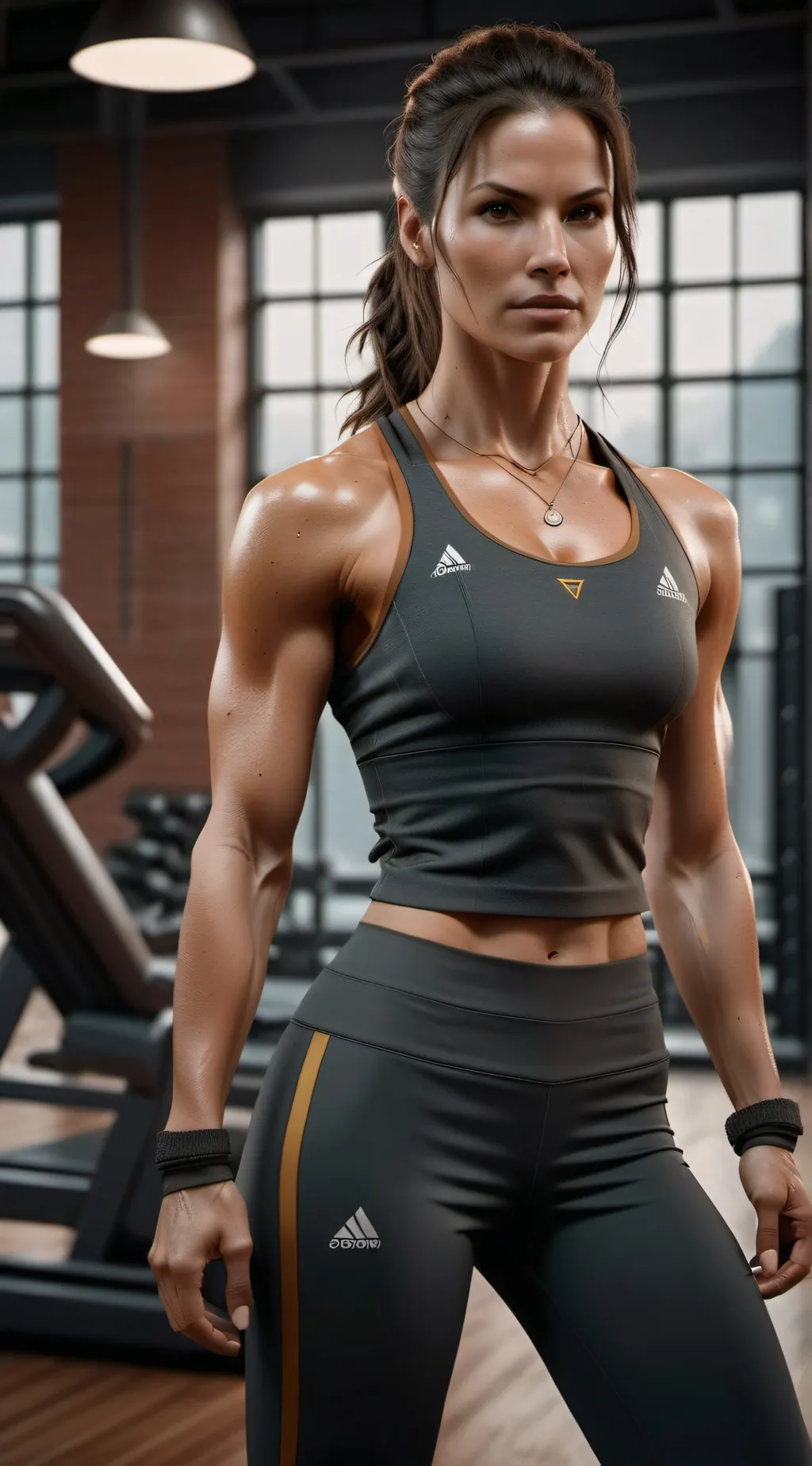 ai character: Lara Croft Gym 1 background