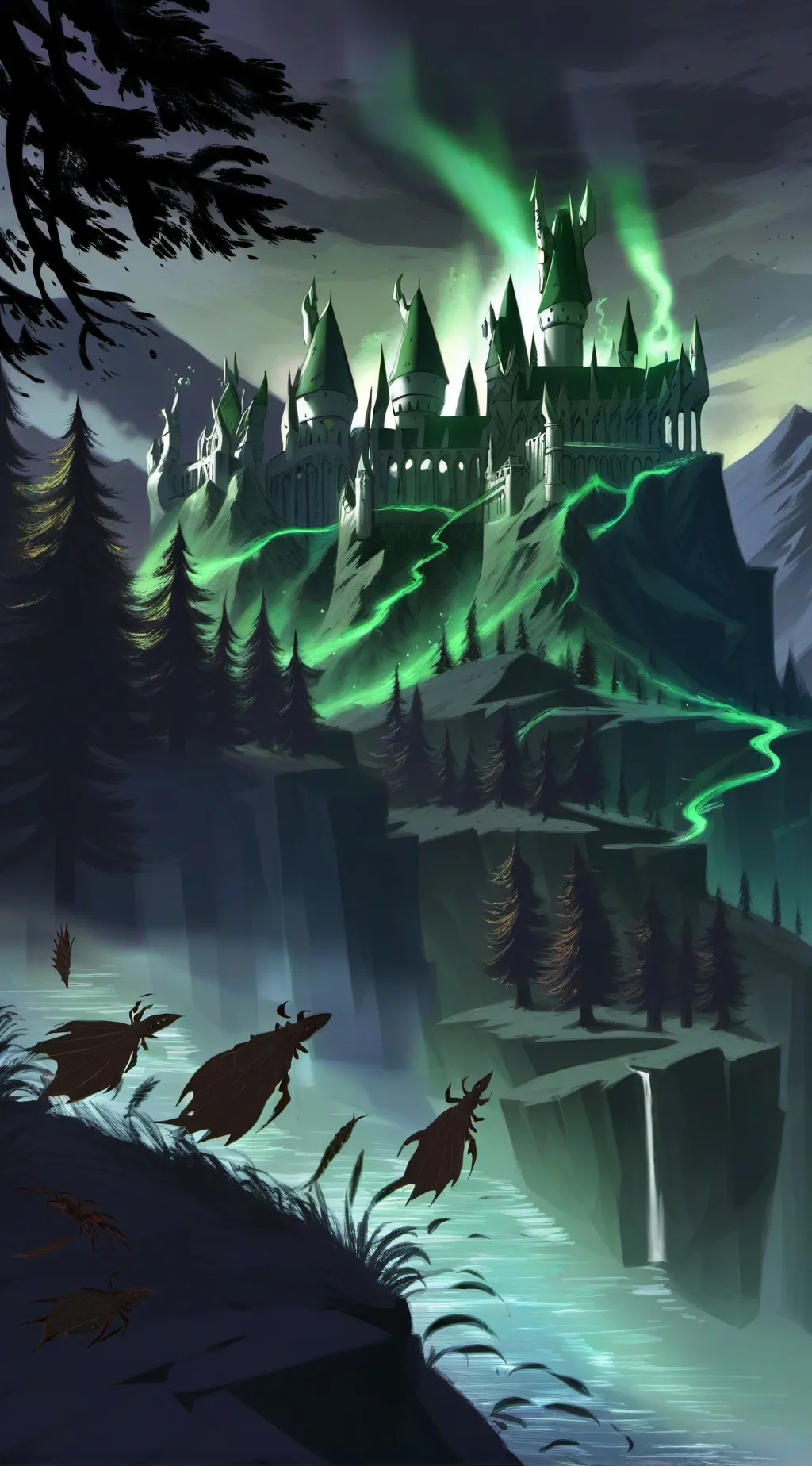 ai character: Hogwarts school background
