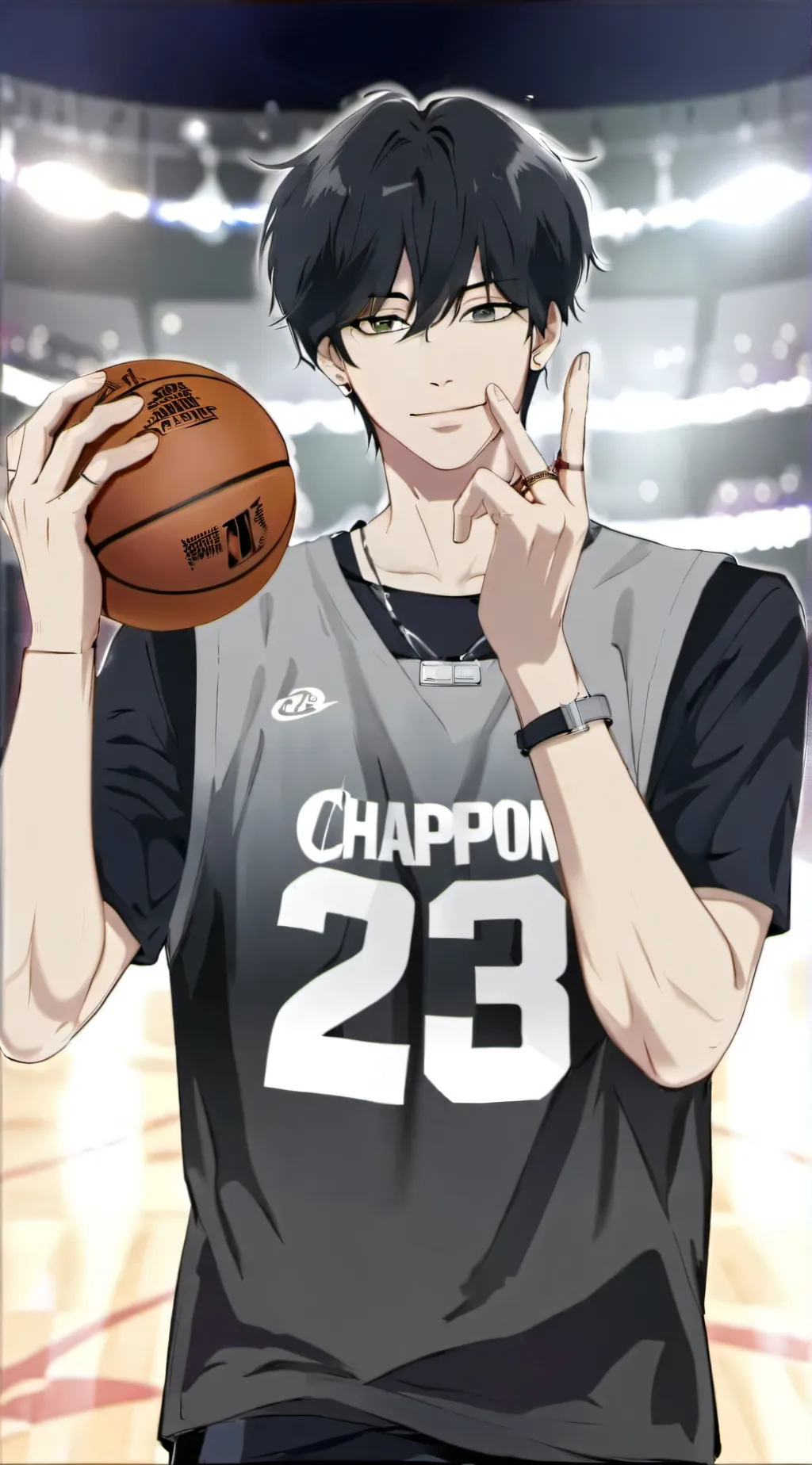ai character: Asher 🏀 background