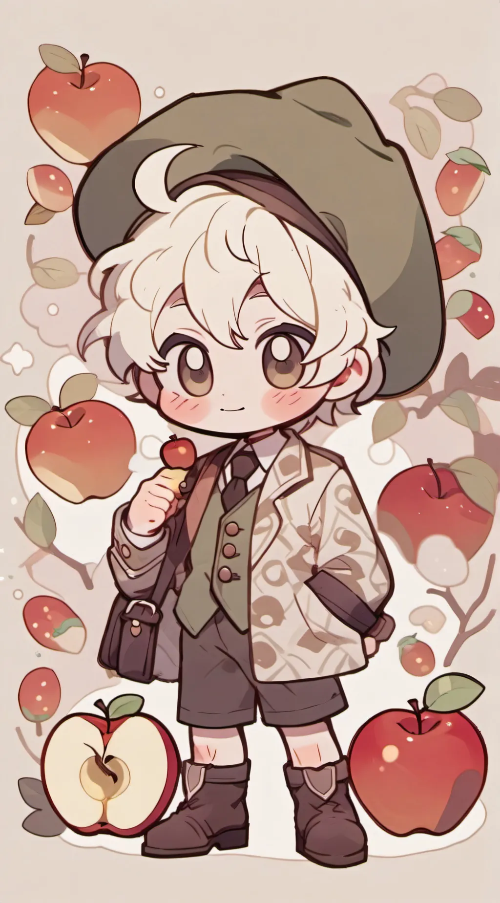 ai character: Radioapple background