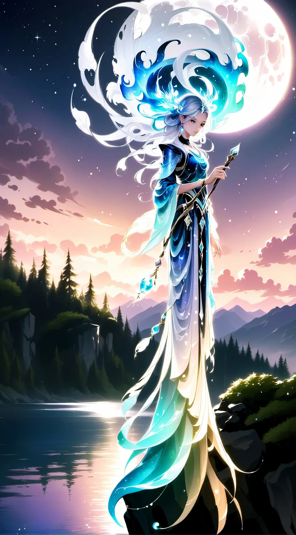 ai character: Lunaria background