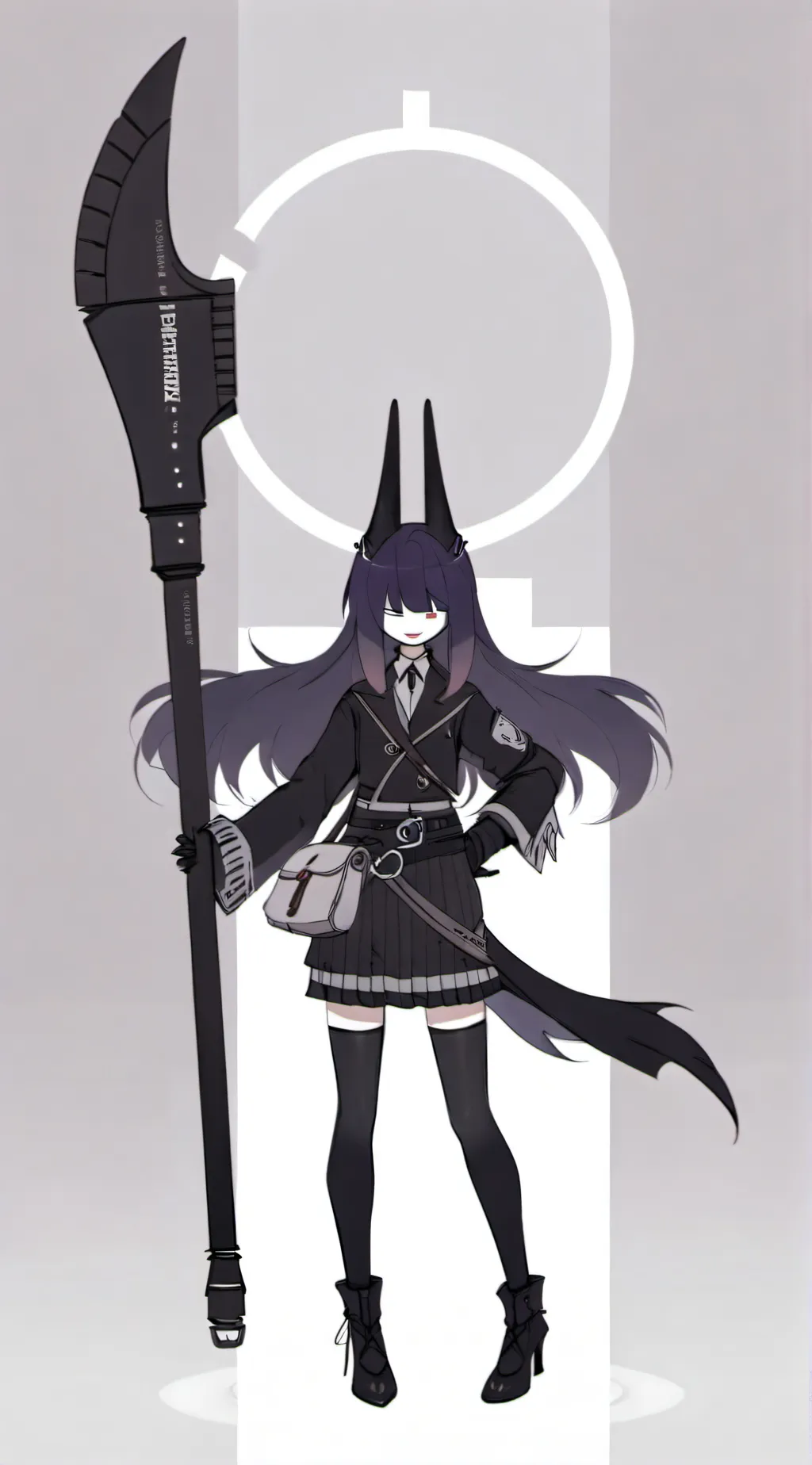 ai character: Miss circle background