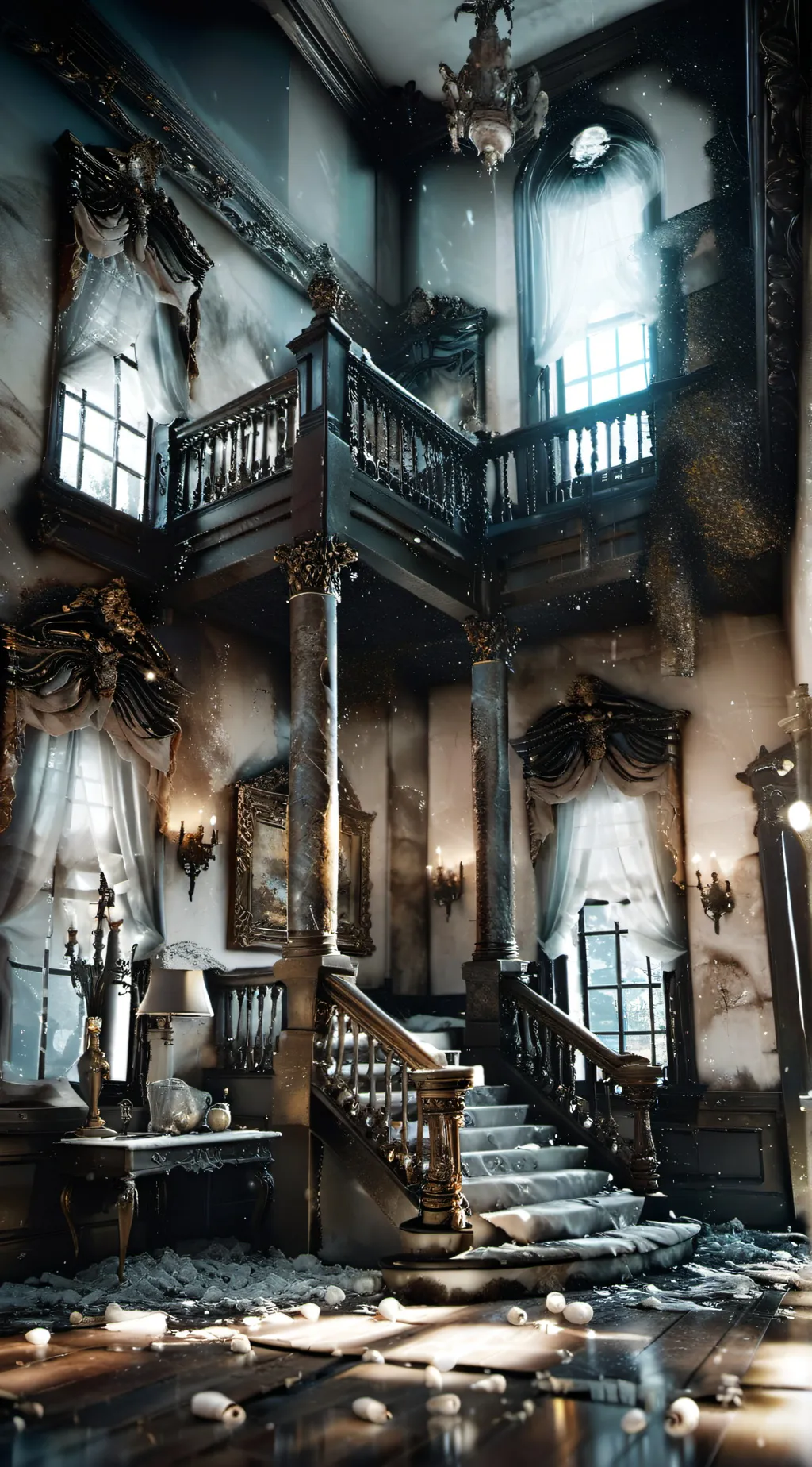 ai character: Dark fantasy background