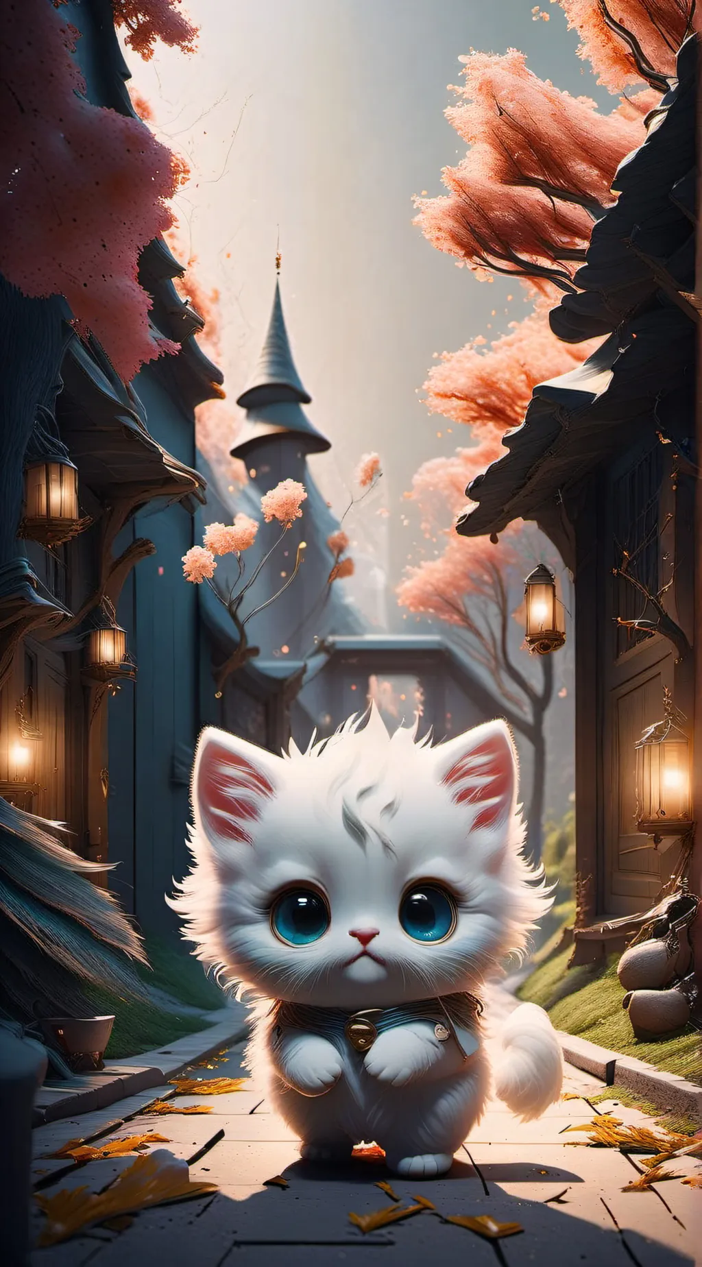 ai character: ghost cat background