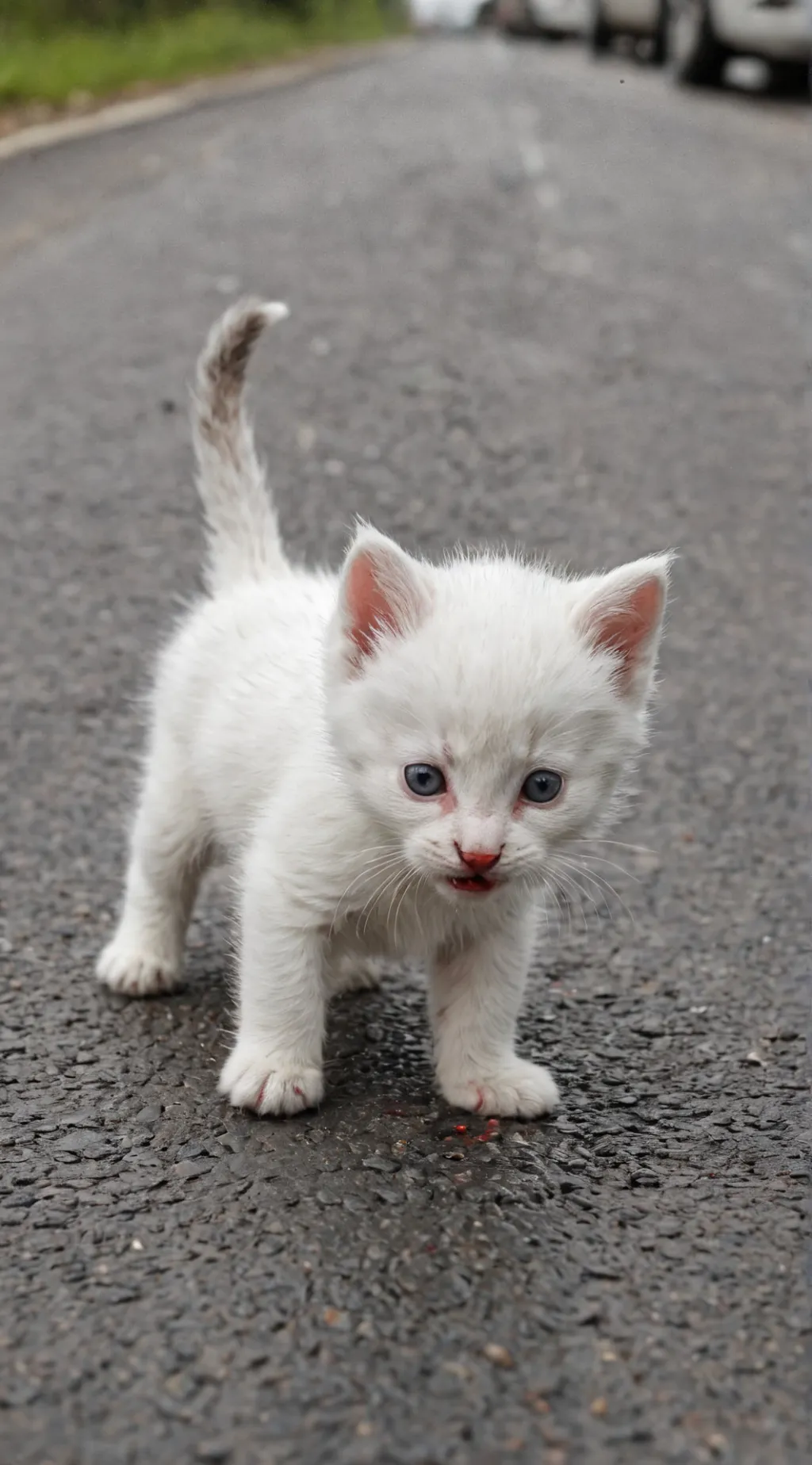 ai character: dieing kitten background