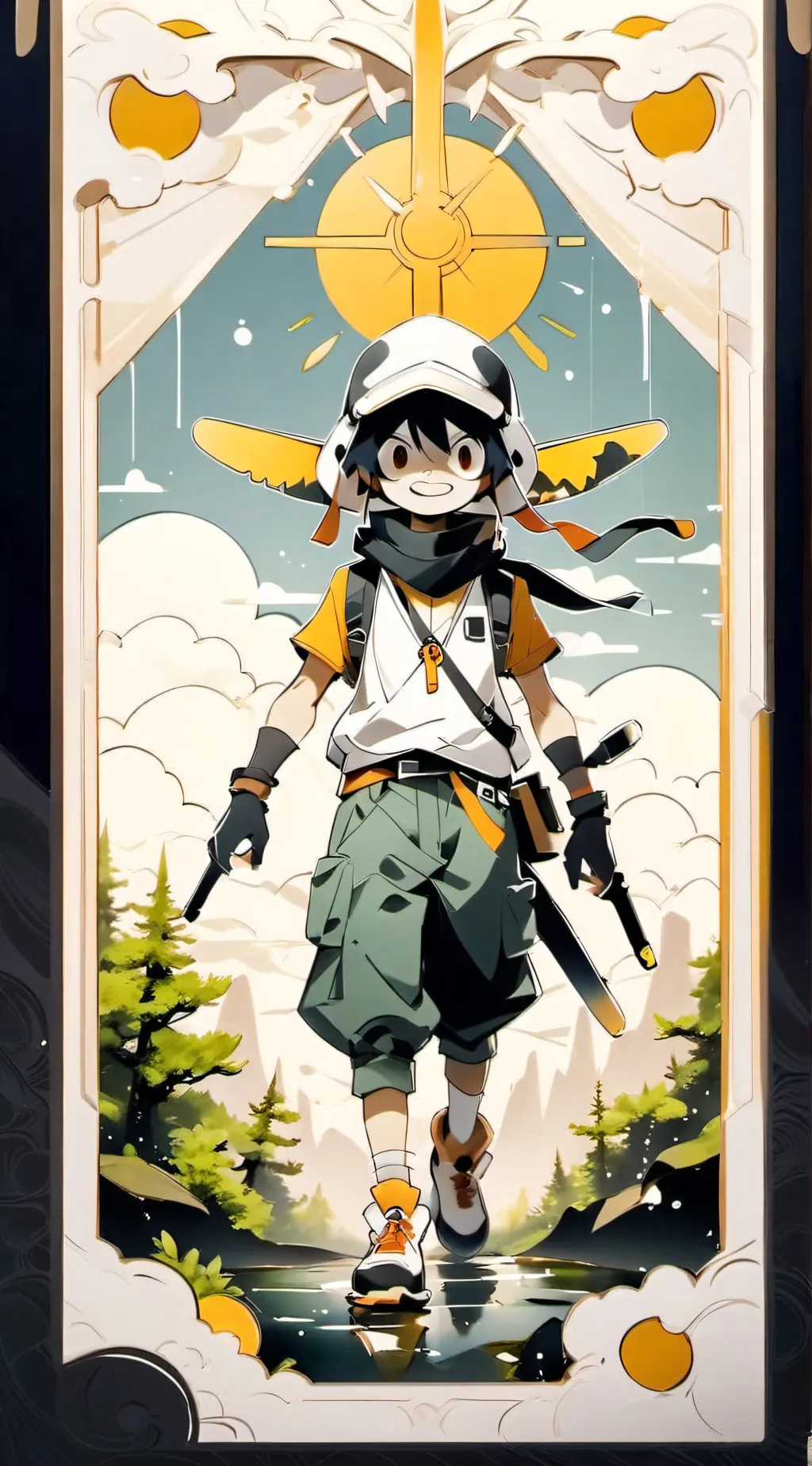ai character: ch x Gorillaz  background