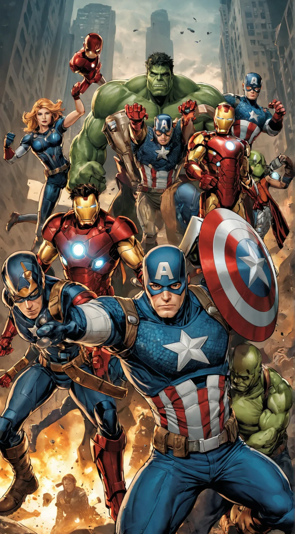ai character: Avengers background