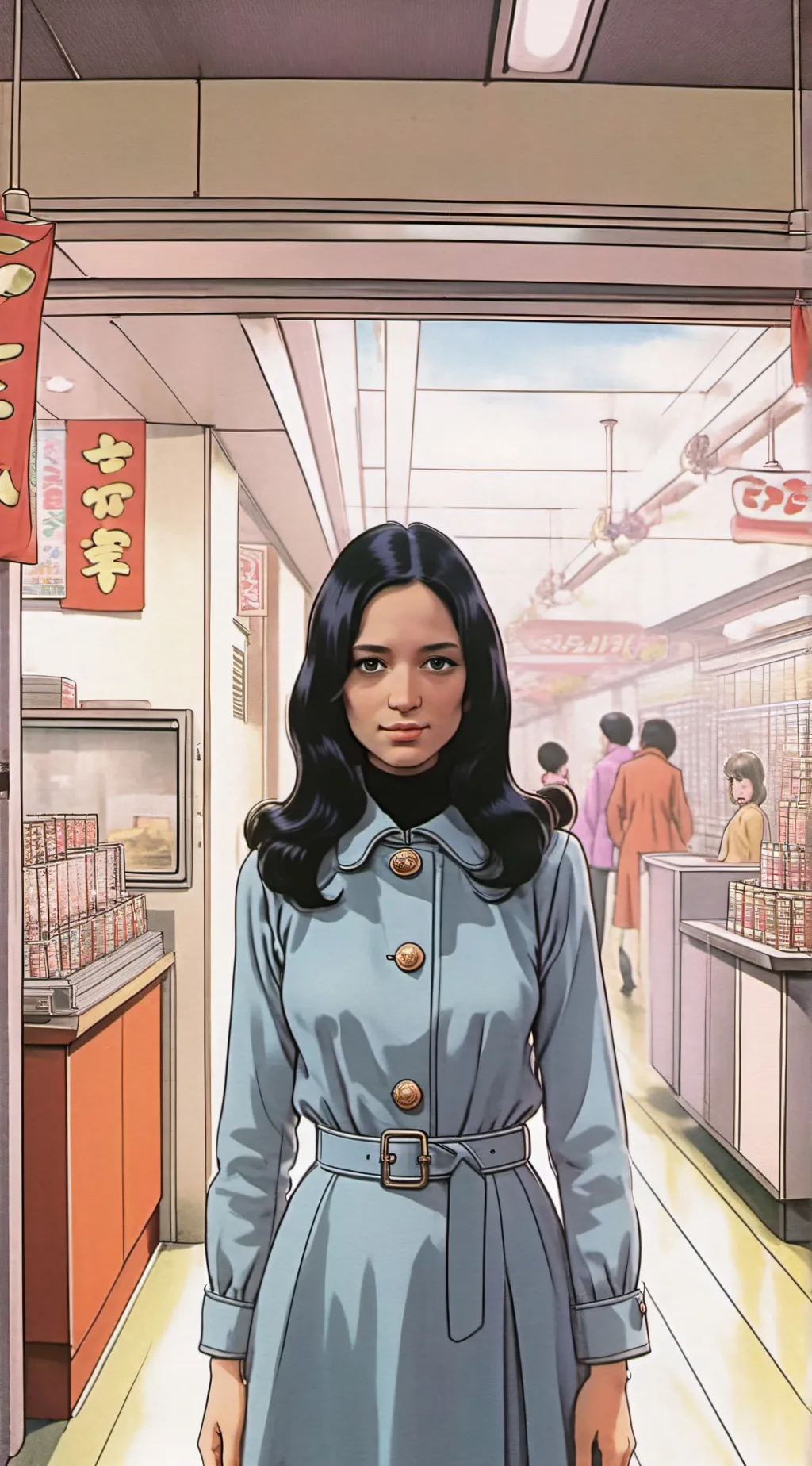 ai character: Amber background