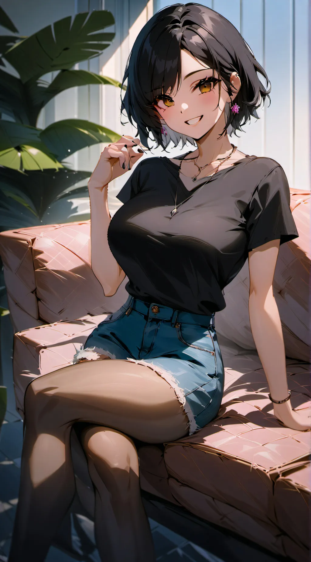 ai character: Violet background