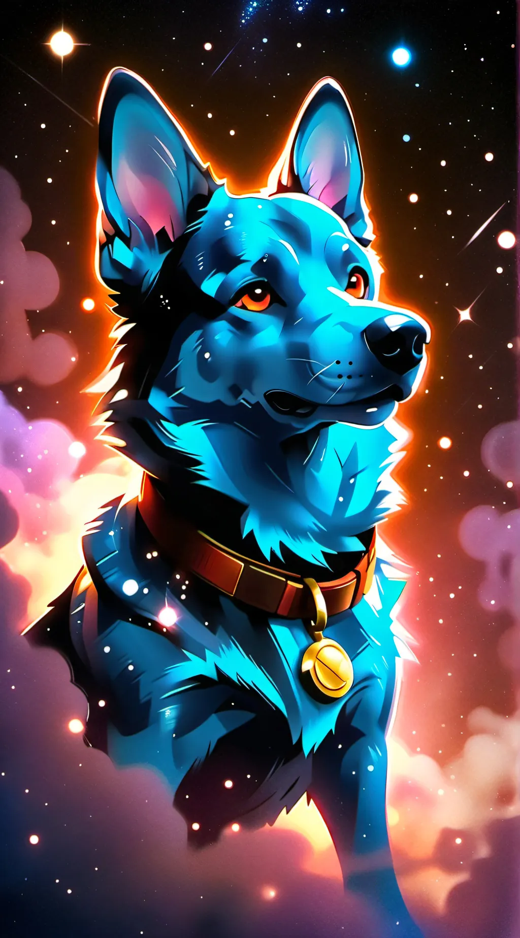 ai character: bluey background