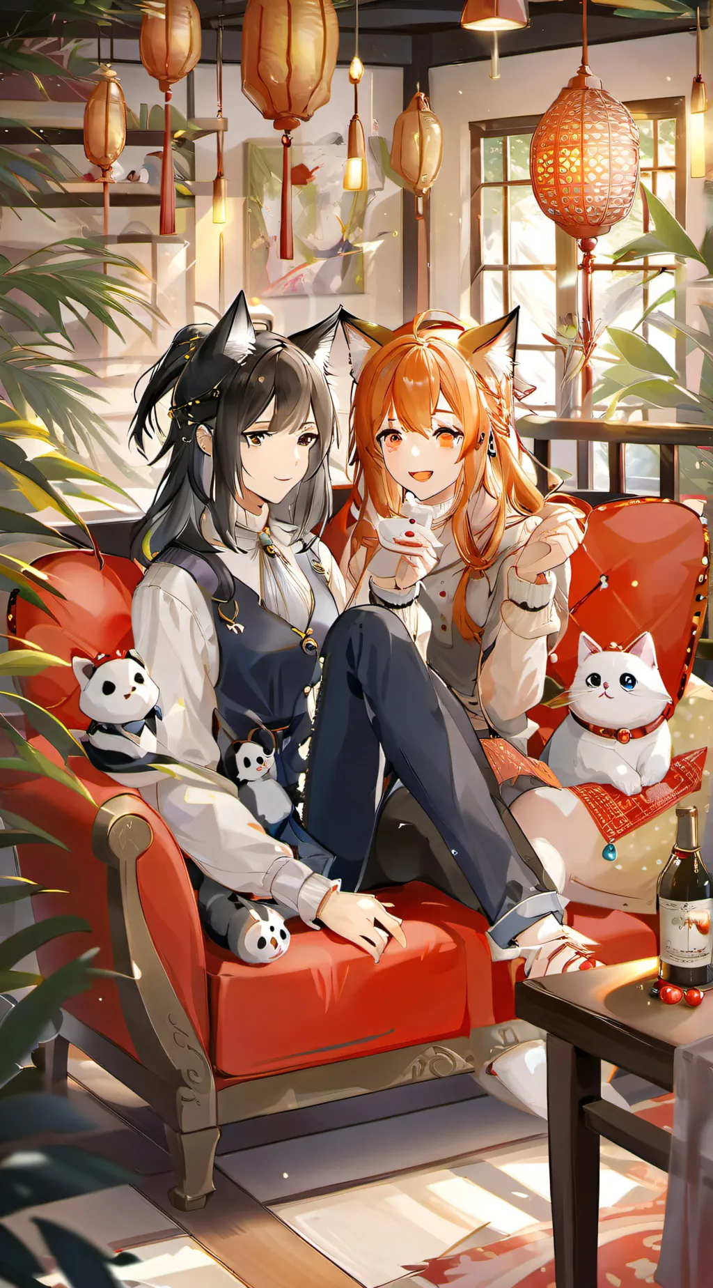 ai character: Aria & Lia background