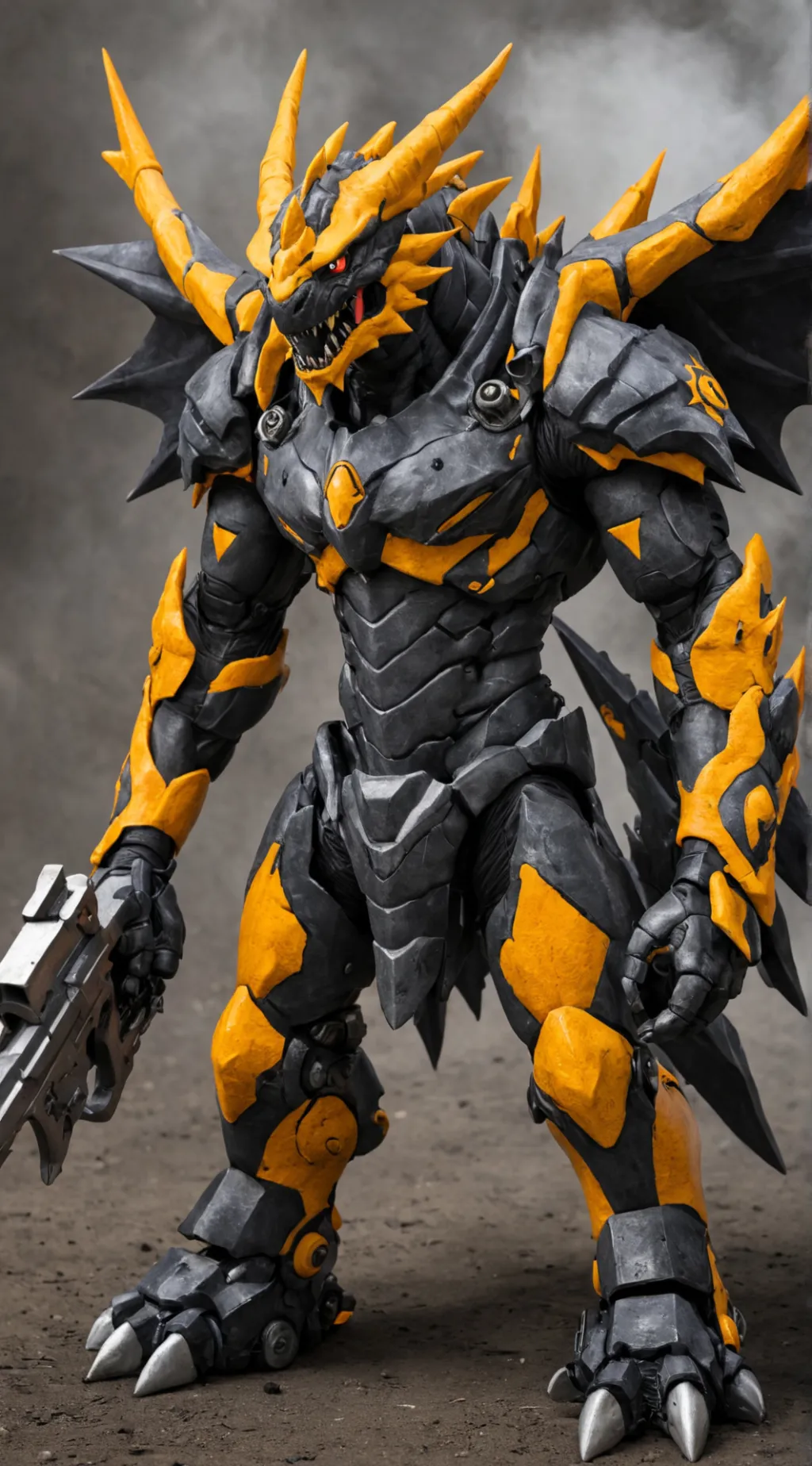 ai character: black war greymon  background