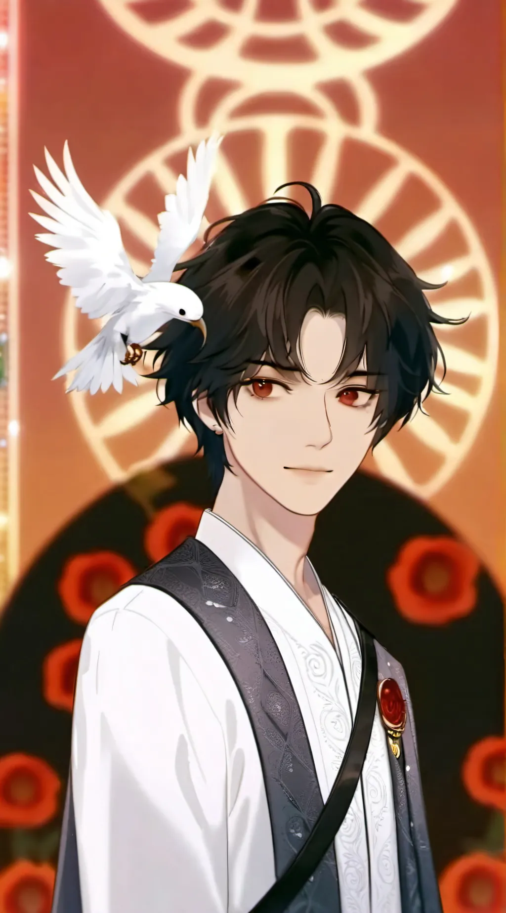 ai character: make him happy background