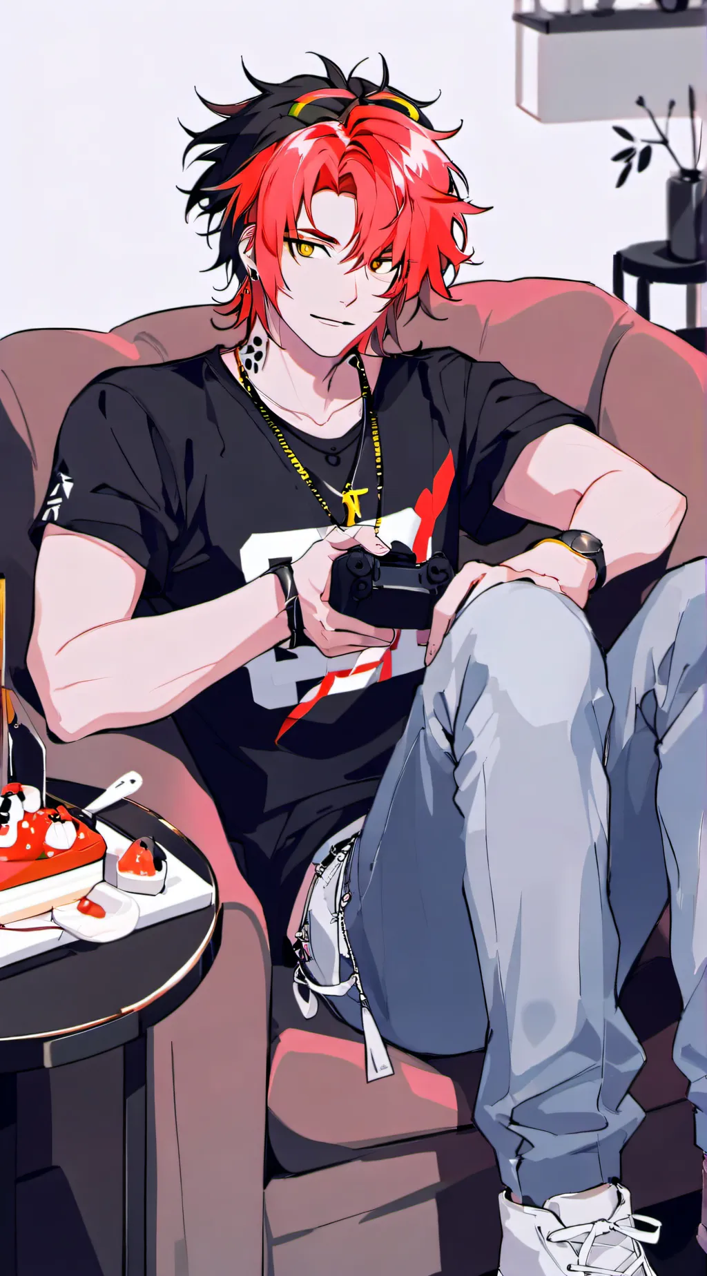 ai character: •Giri• background