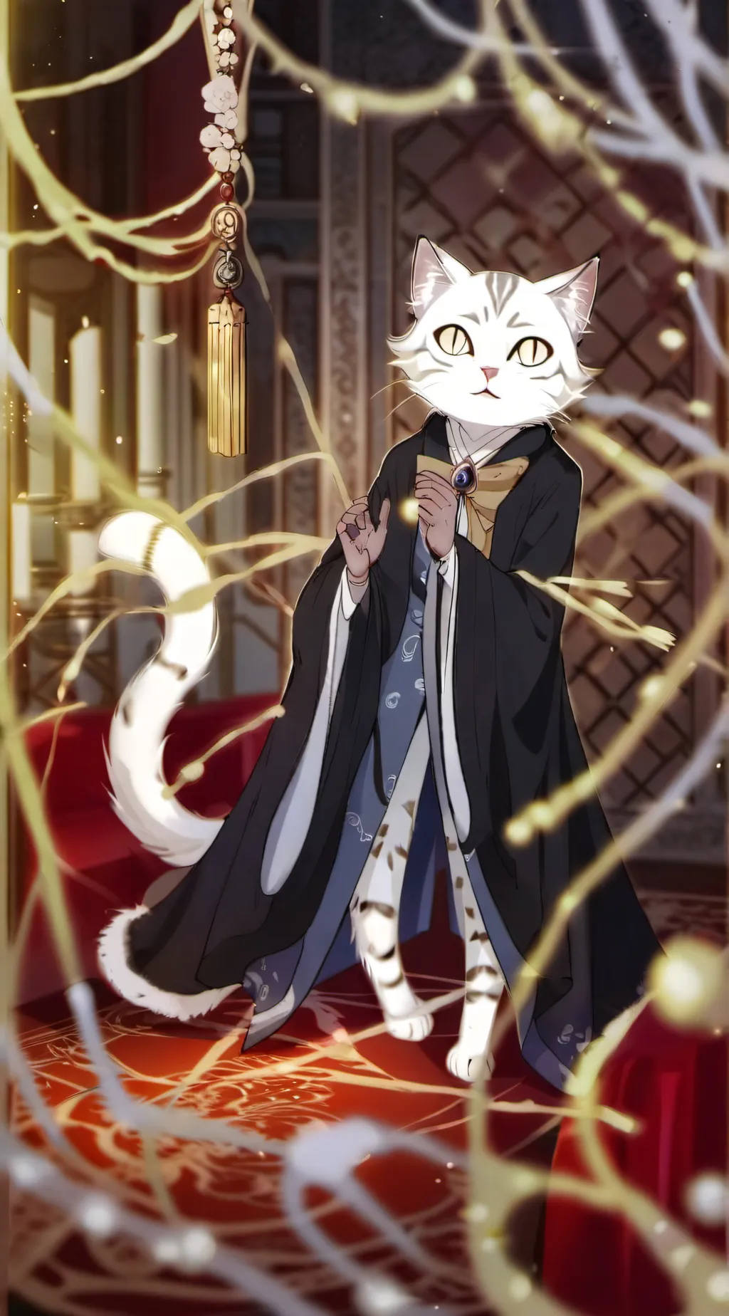 ai character: Corrupted Window Cat background