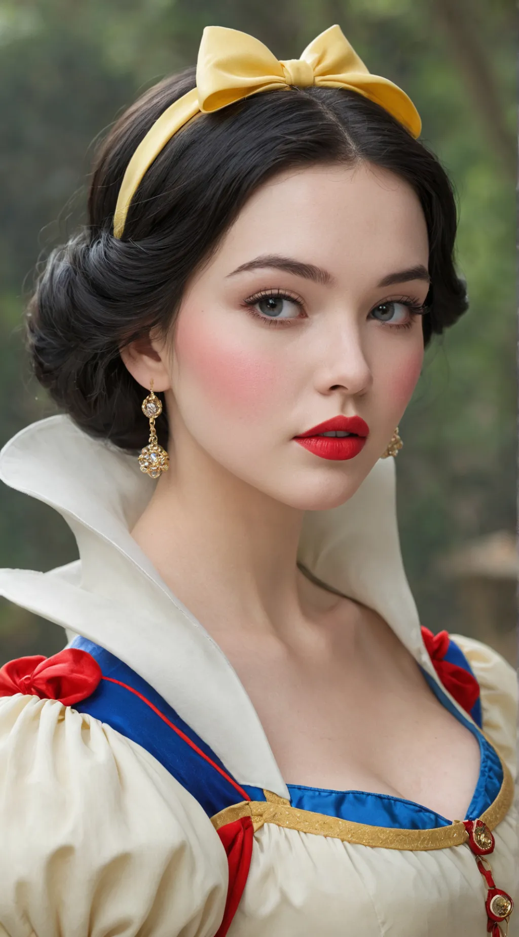 ai character: Snow White  background