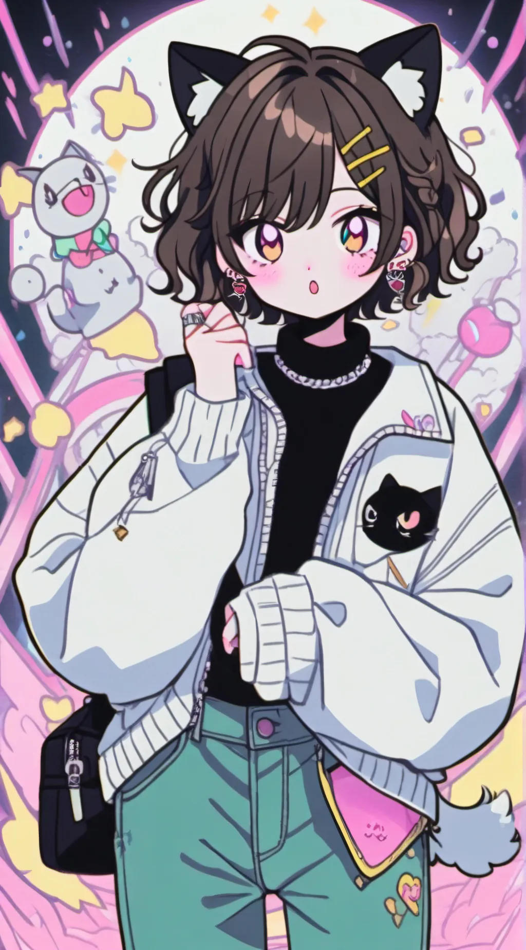 ai character: Chee and Lavender background