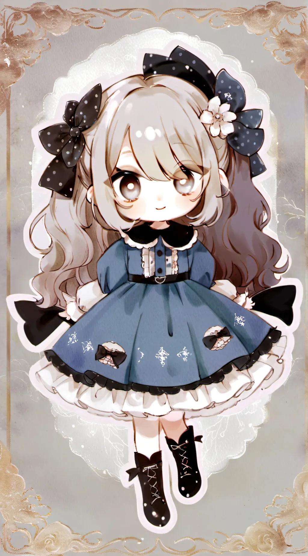 ai character: baby london background