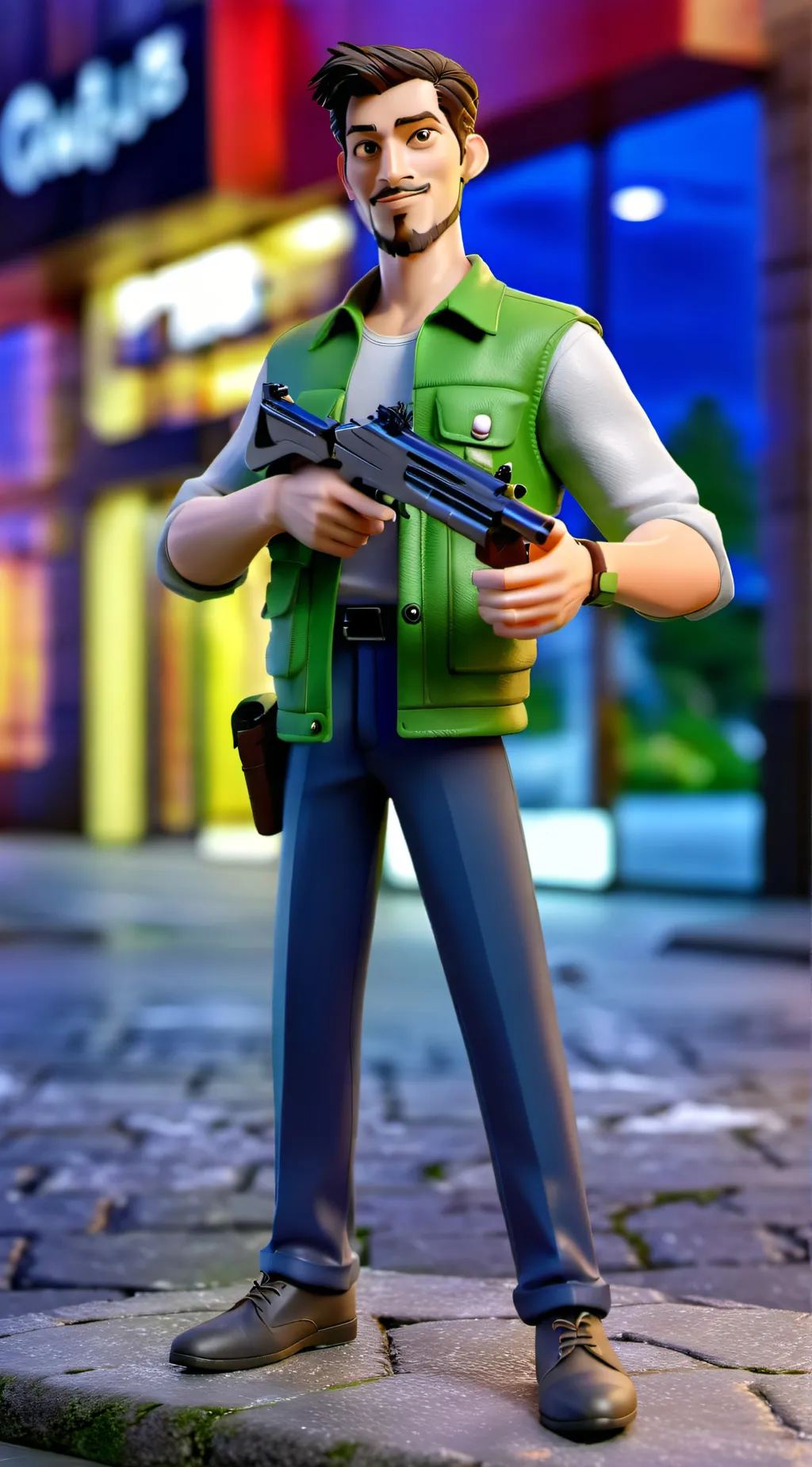 ai character: Aaron esser background