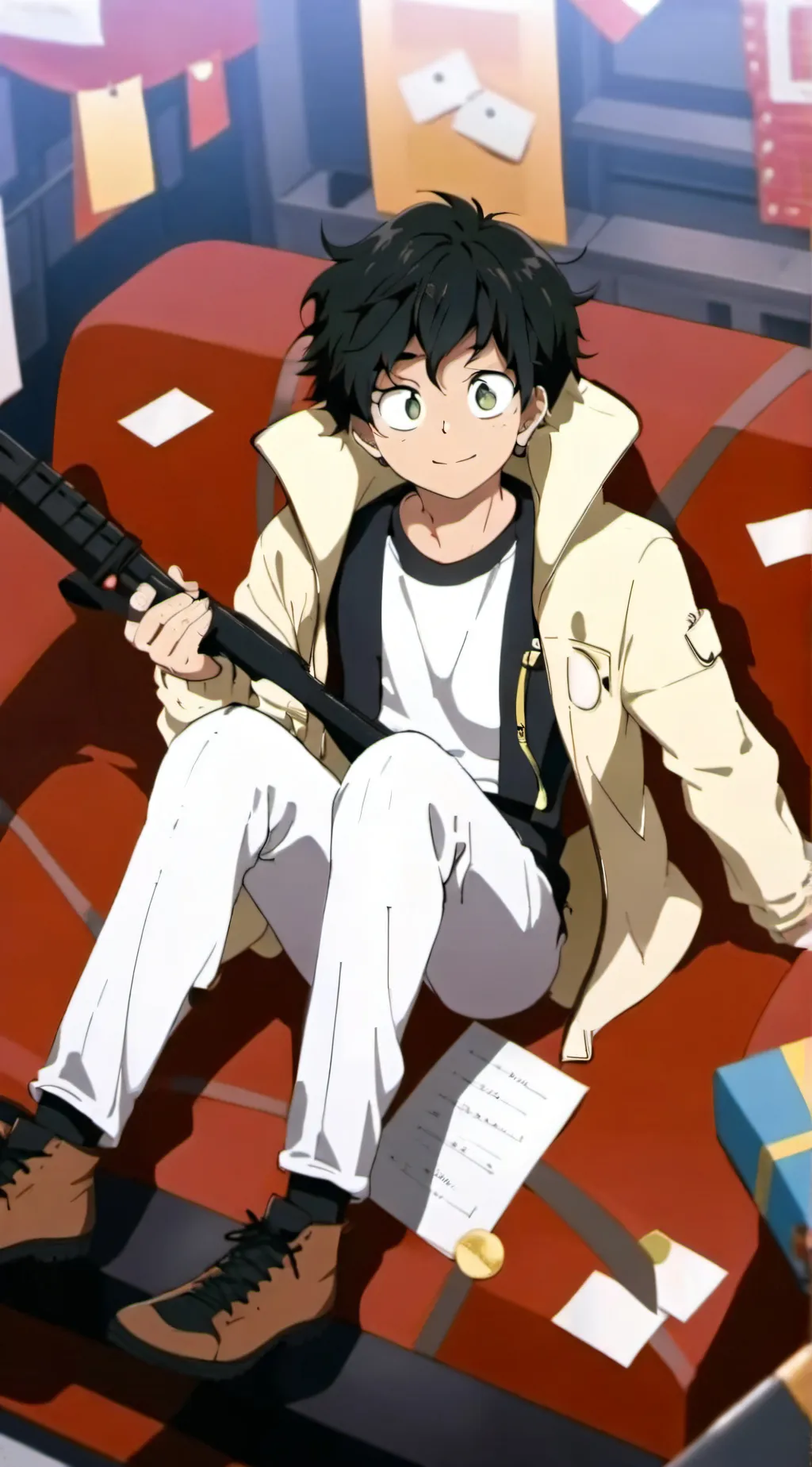 ai character: Mha Sleepover background