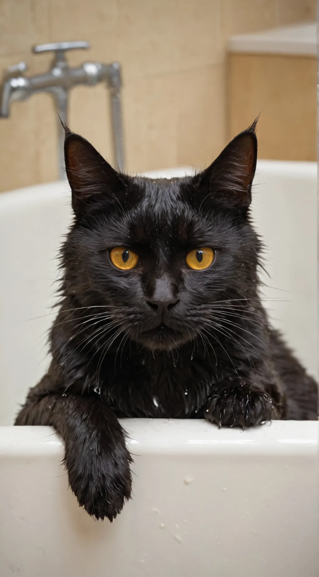 ai character: its just a bath. background