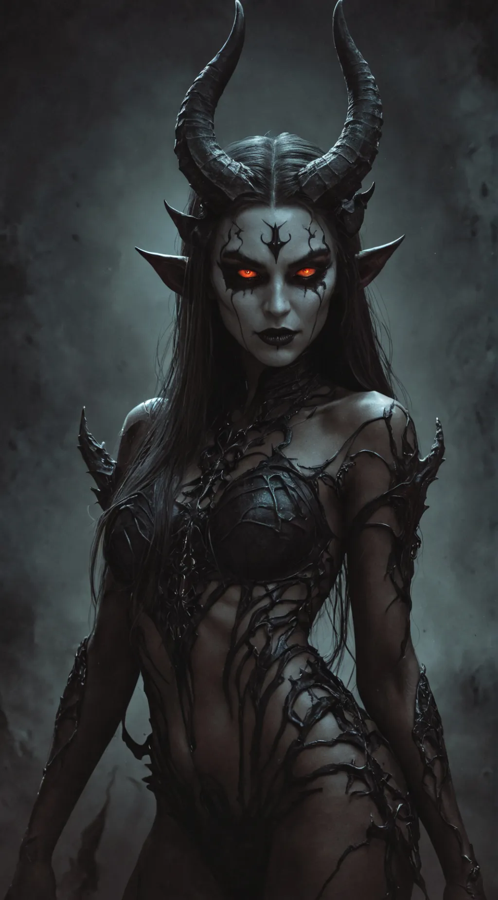 ai character: Demon Huntress  background