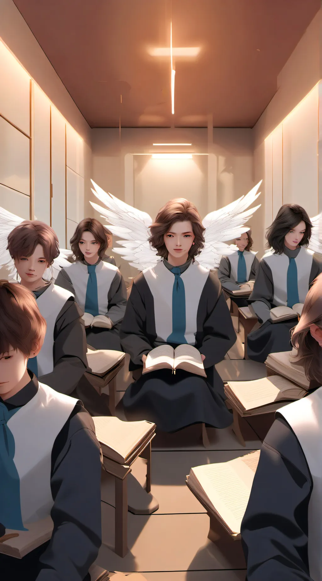 ai character: Angel school background