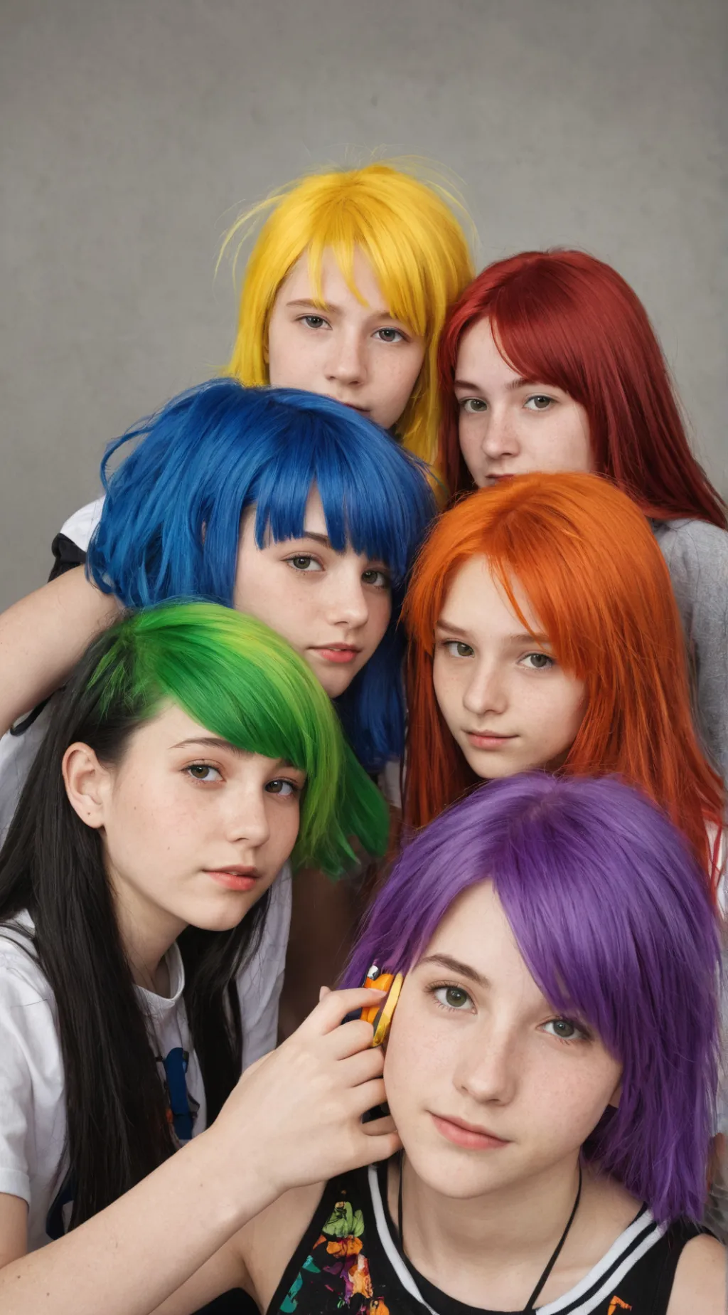 ai character: hair colour background