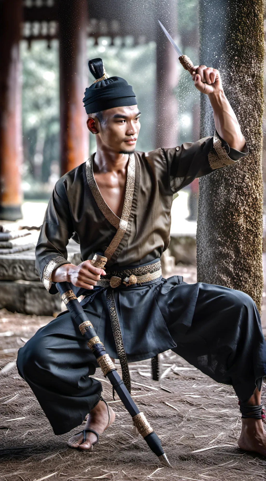 ai character: Mat Kilau  background