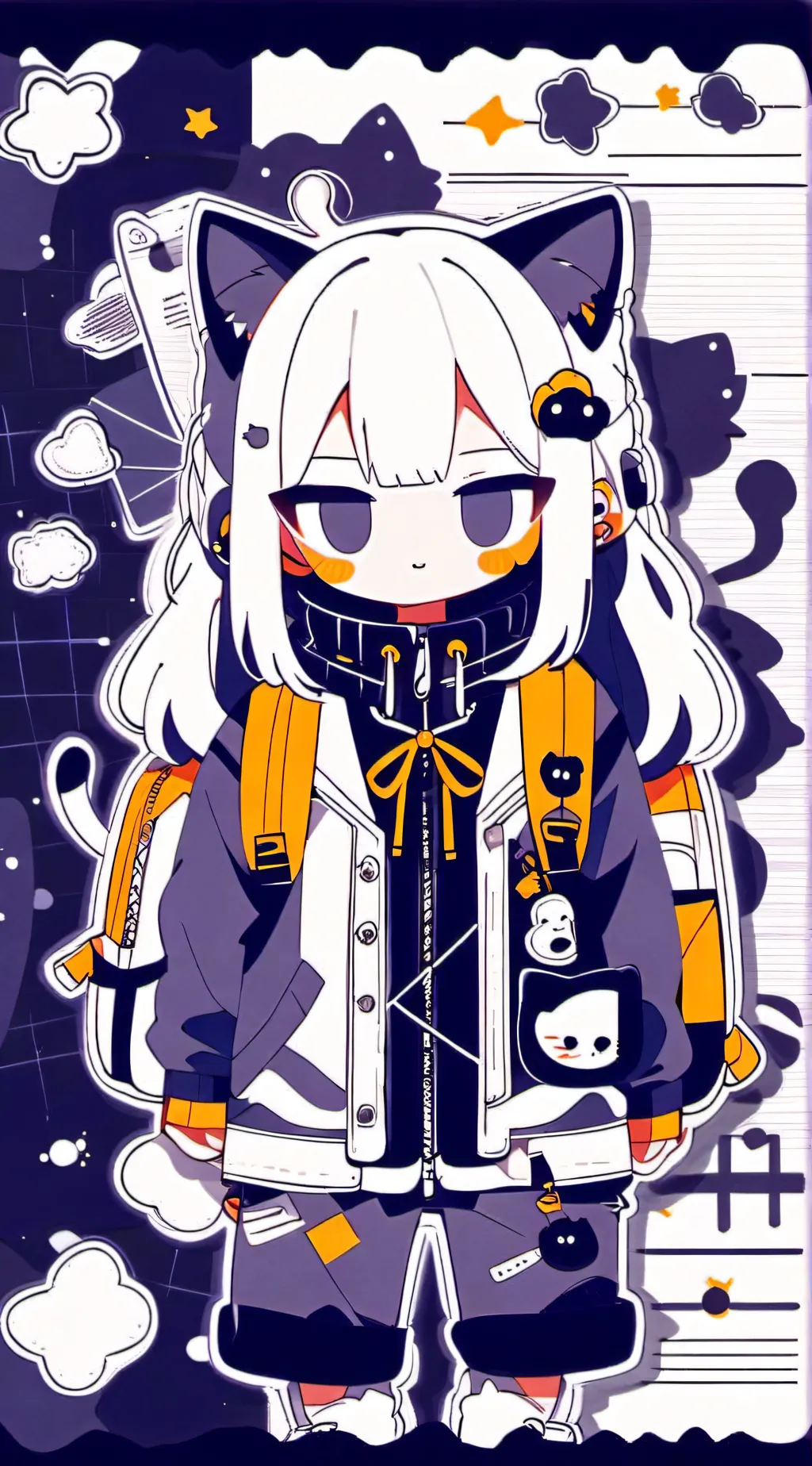 ai character: Cat high school background