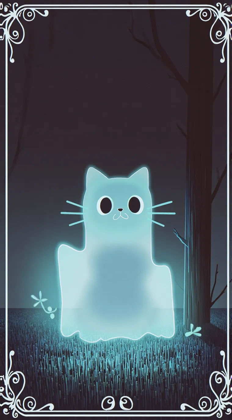 ai character: Ghost Cat background