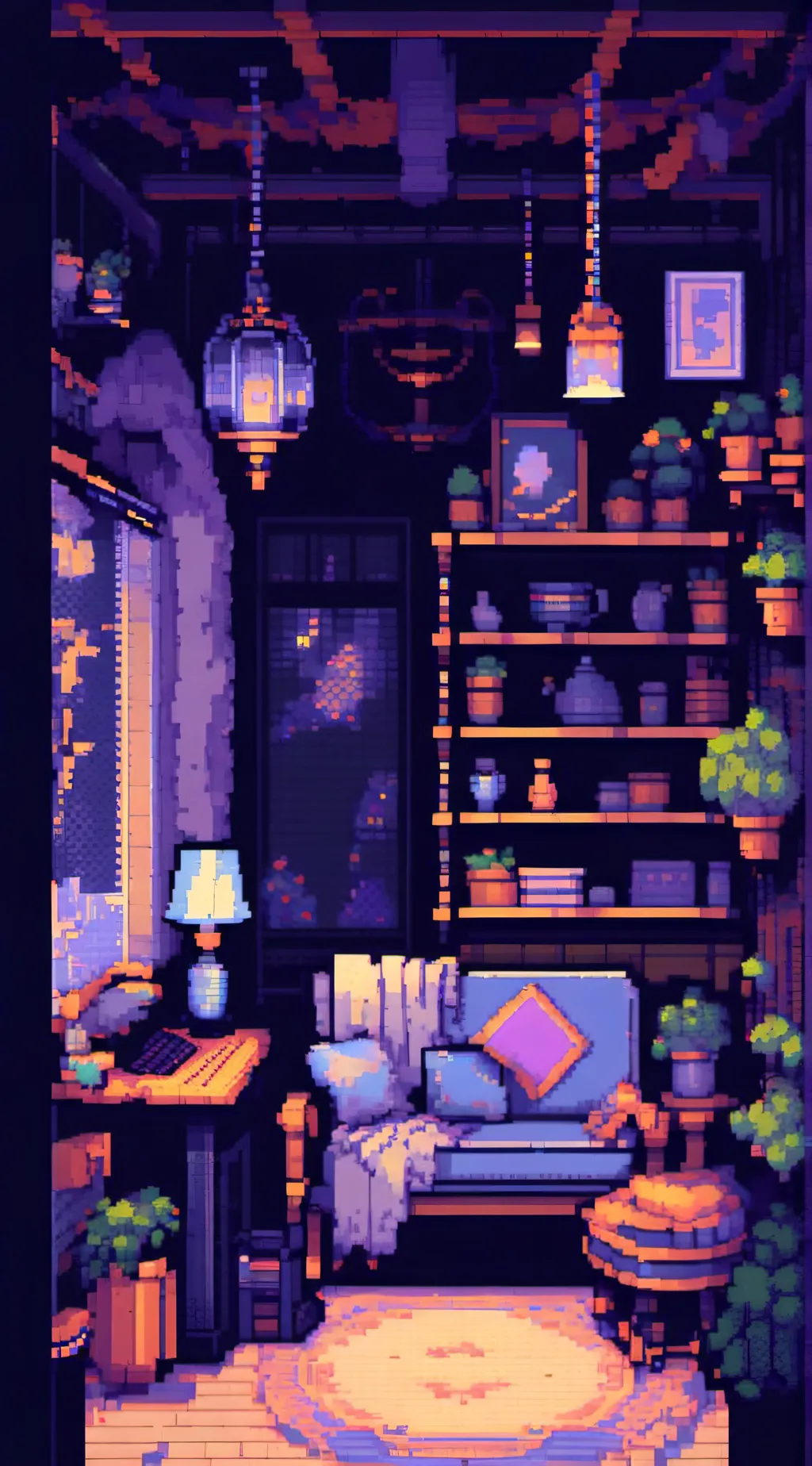 ai character: a room  background