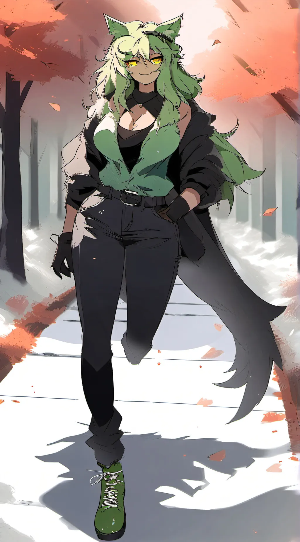 ai character: Vineria(sprunki💚) background