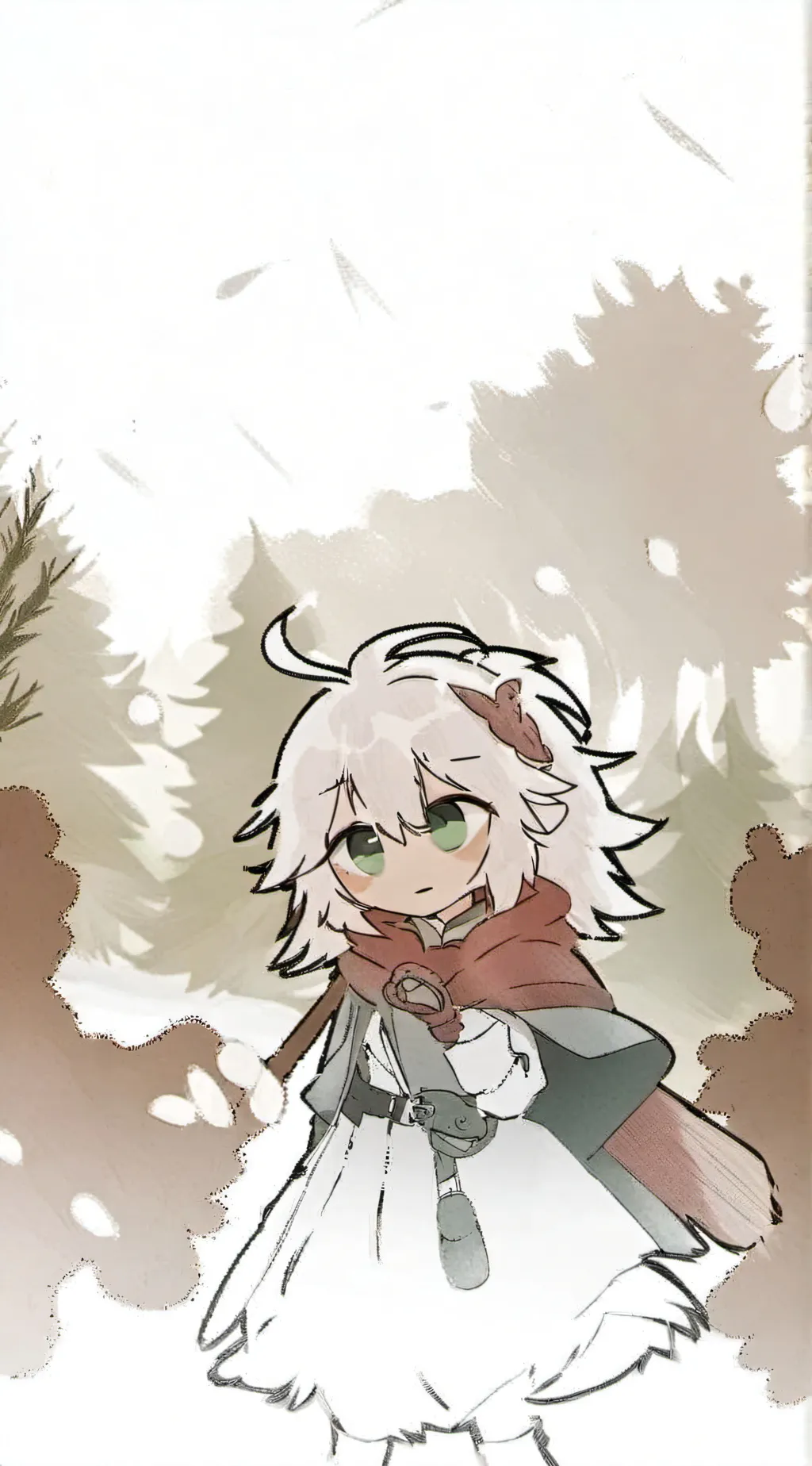 ai character: mint background