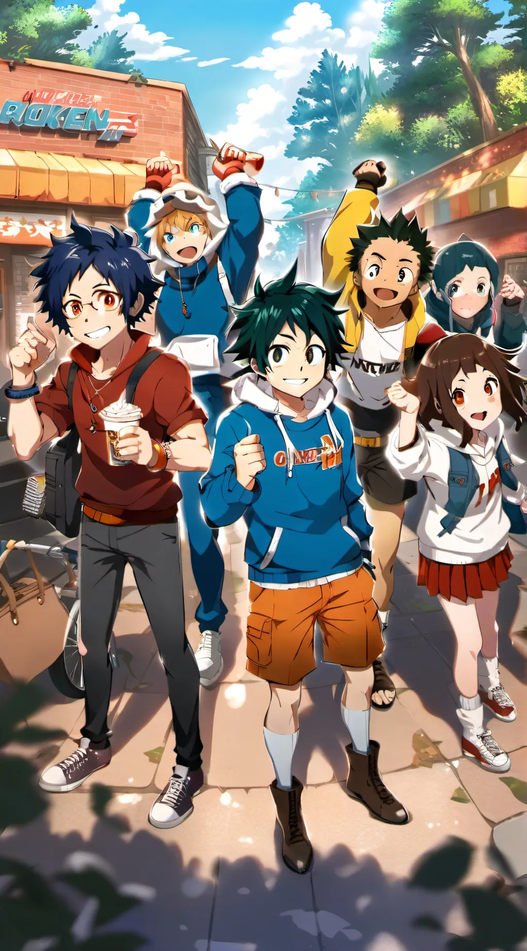 ai character: MHA ROAD TRIP background