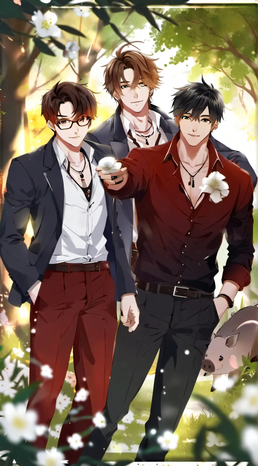 ai character: Alex,Noah,fernando background