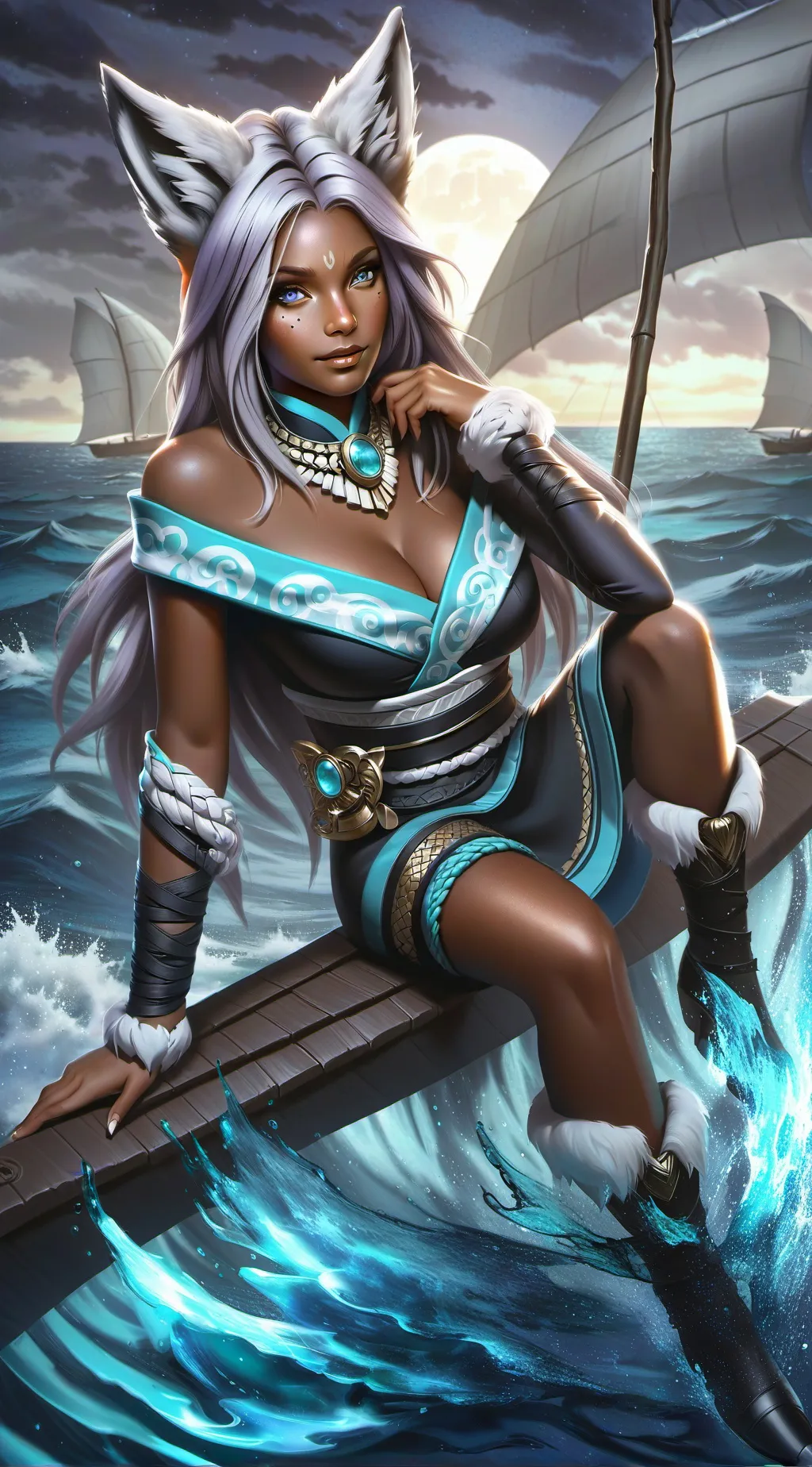 ai character: Kitten Hex fire background