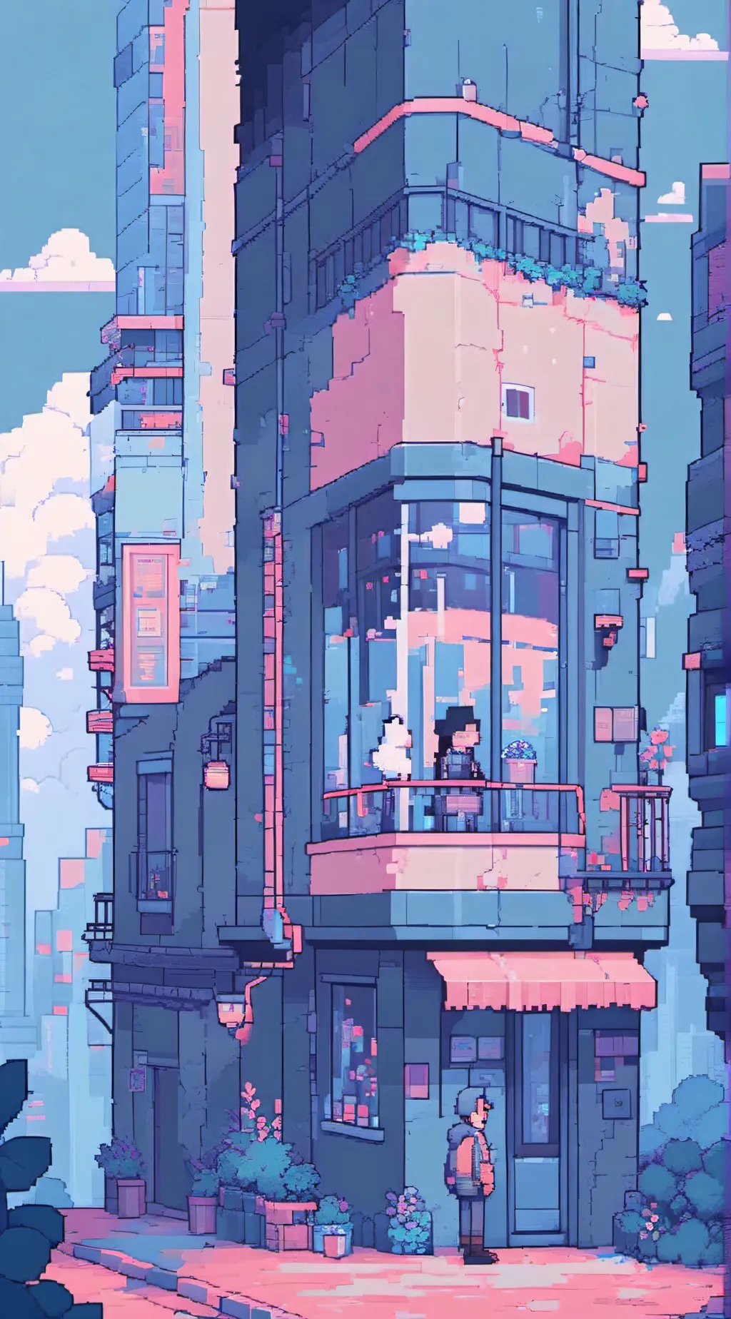 ai character: CUTE femboy  background