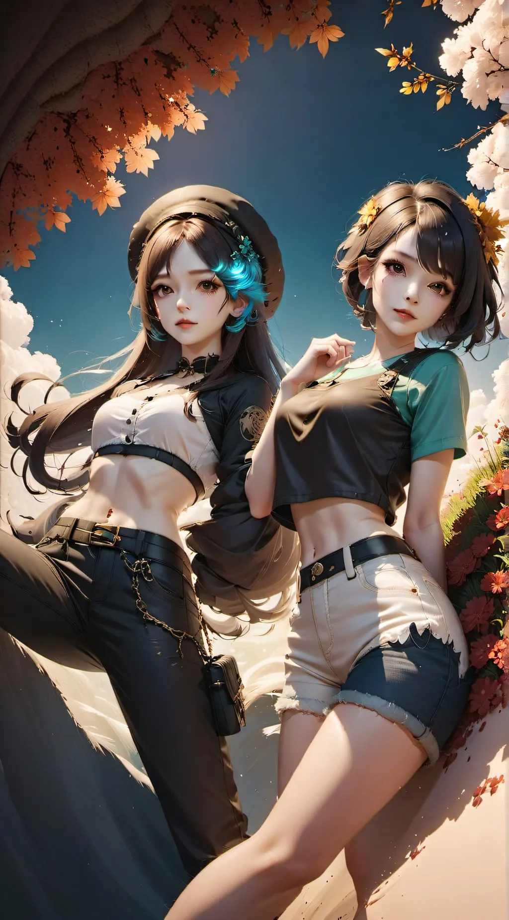 ai character: Anika and Trinity  background