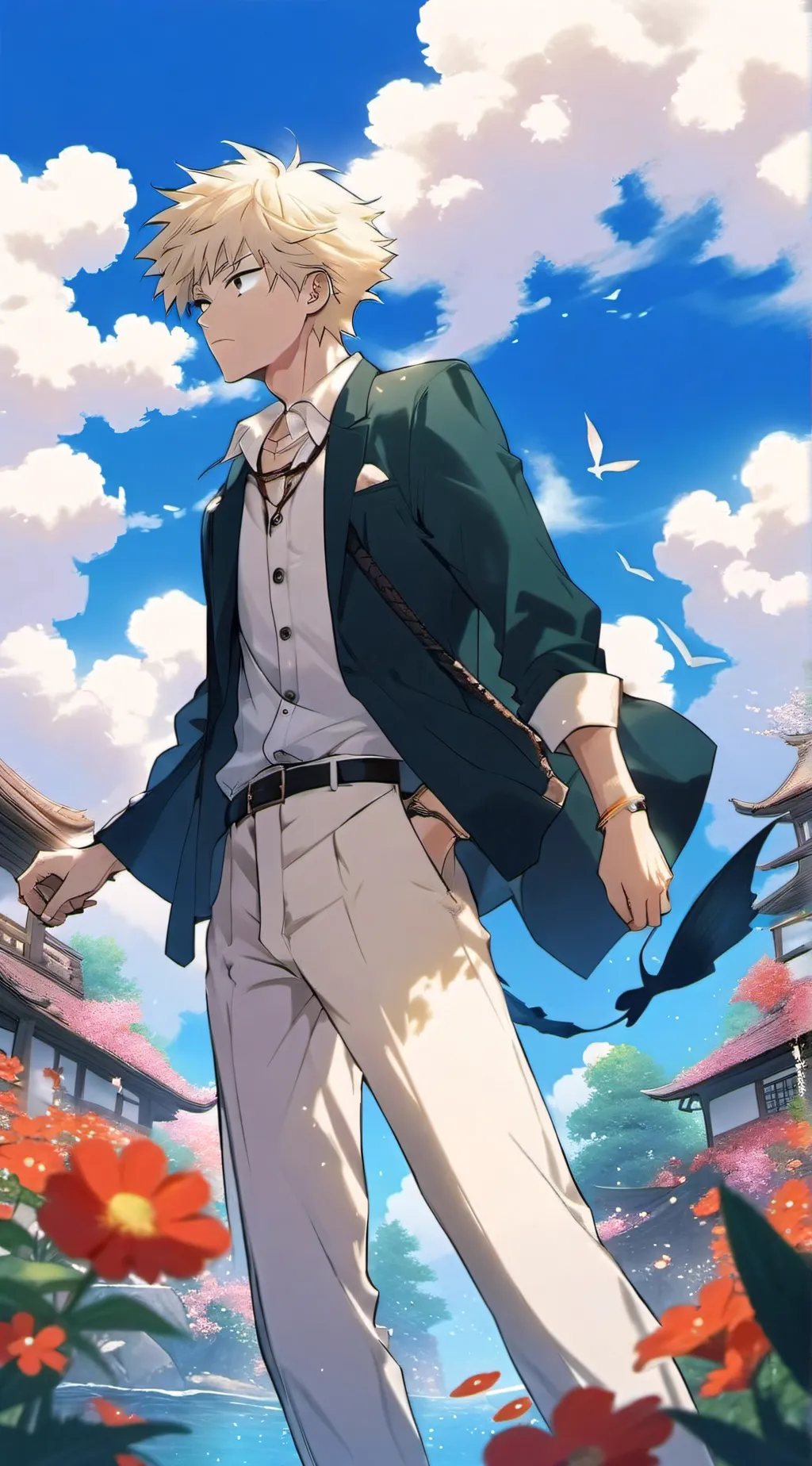 ai character: katsuki/bakugo background