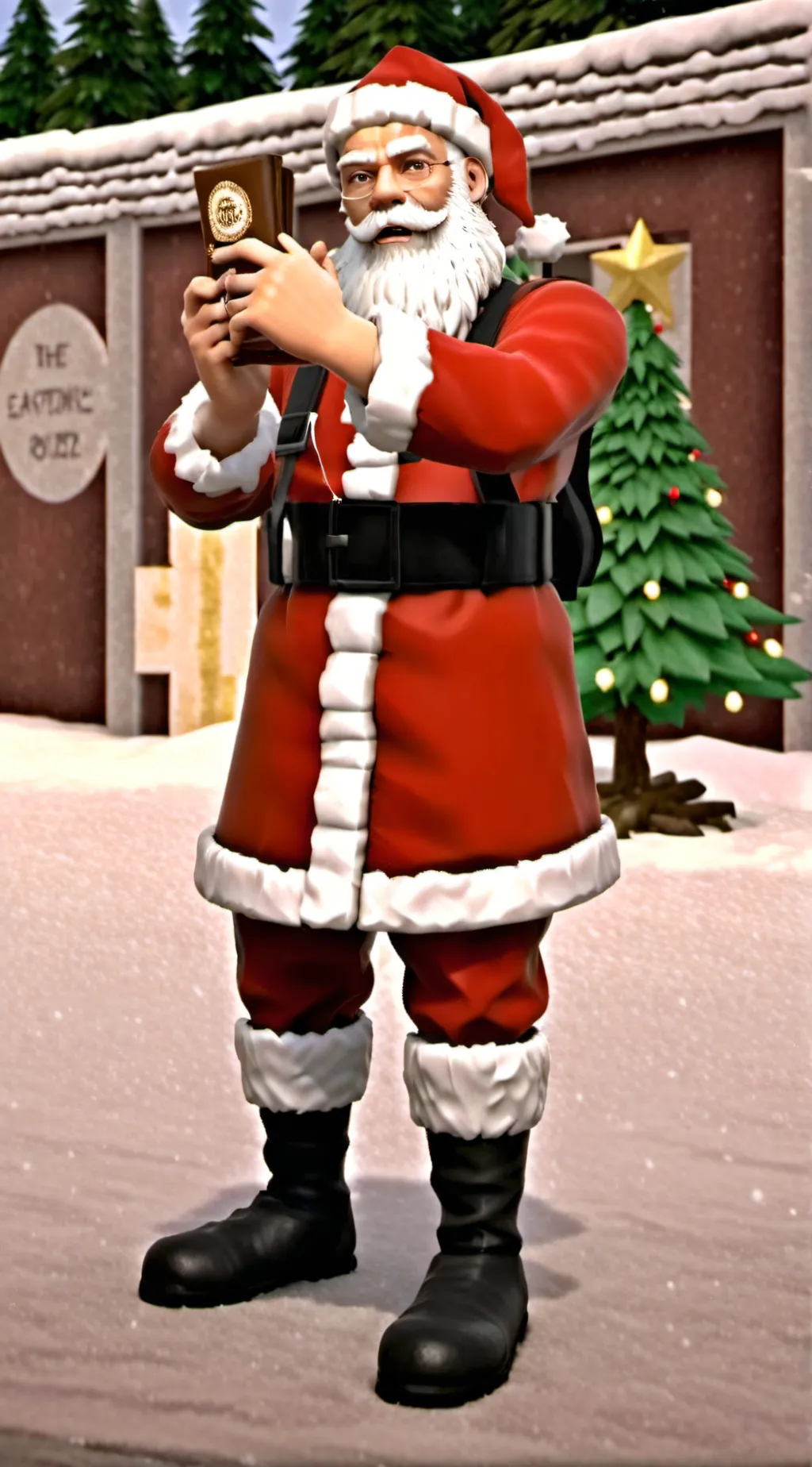 ai character: Santa background