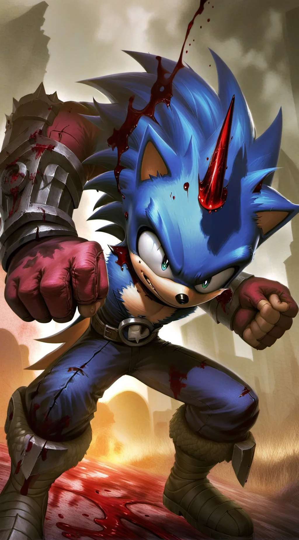 ai character: Sonic.EXE background