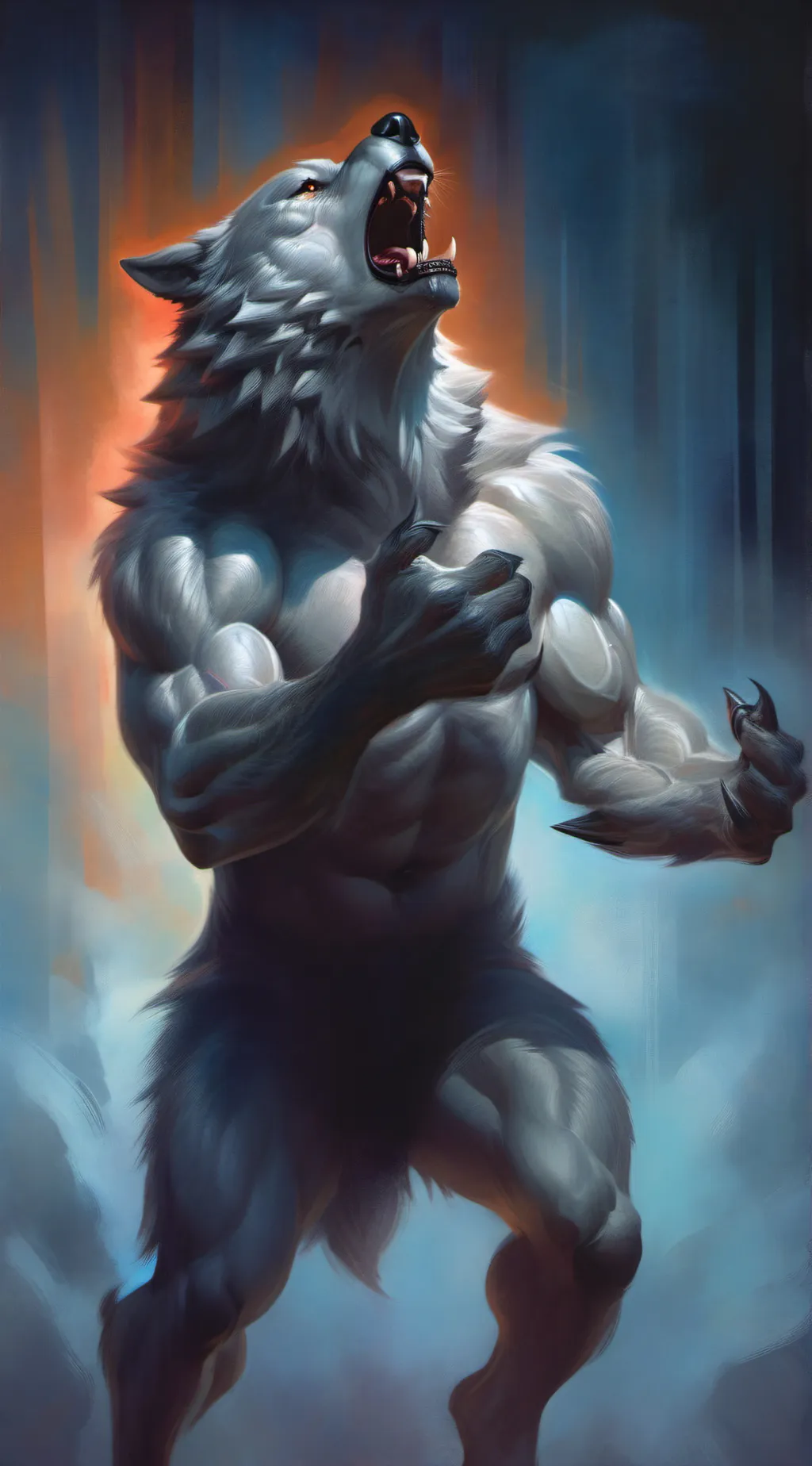 ai character: werewolf  background