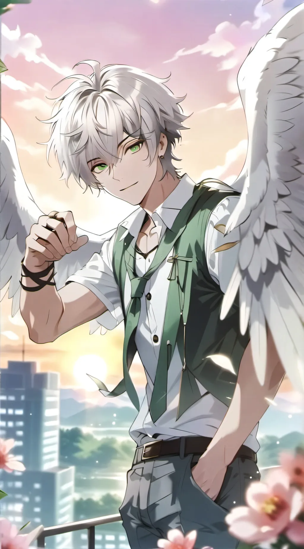 ai character: •~★Axel★~• background