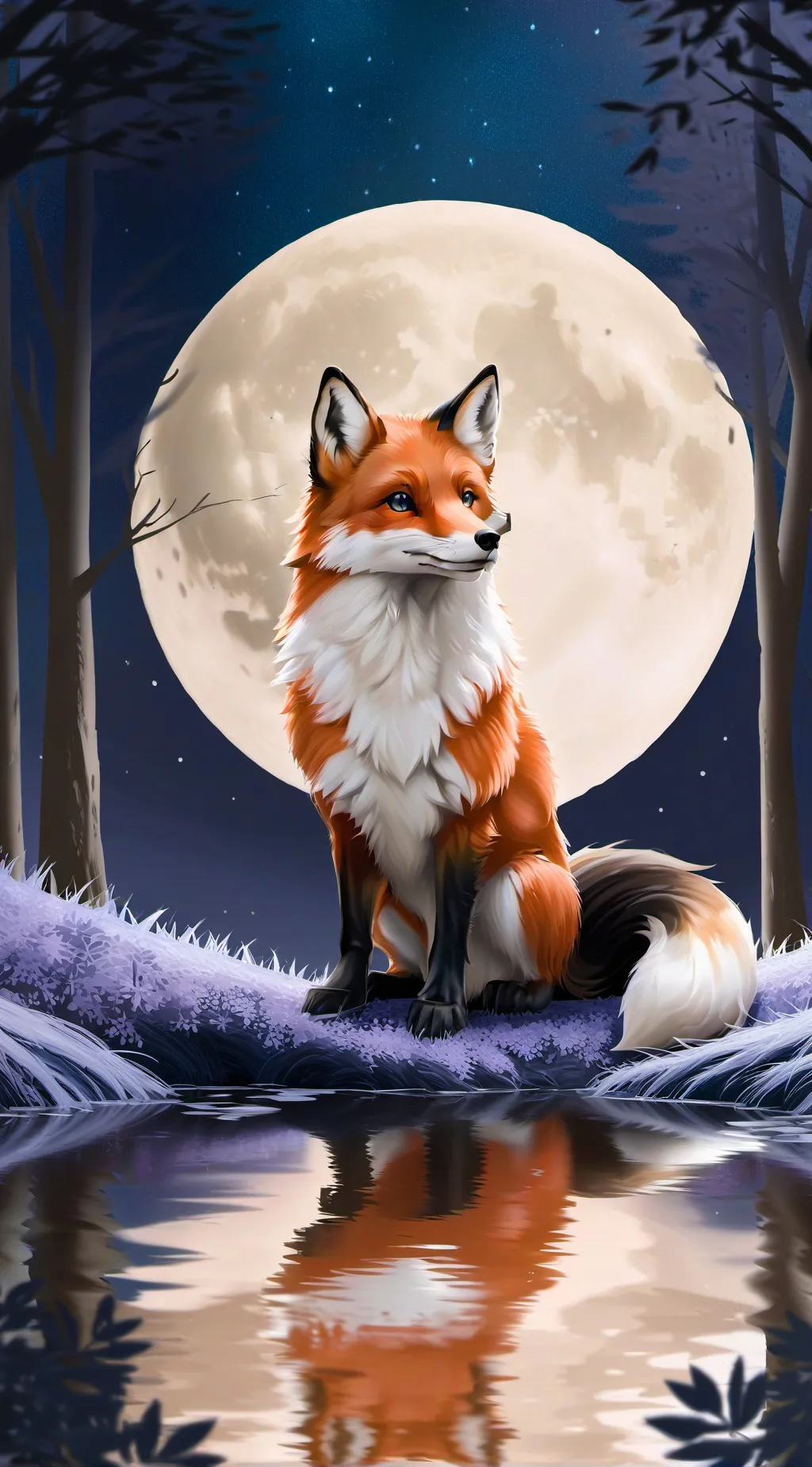 ai character: Lunar the Fox background