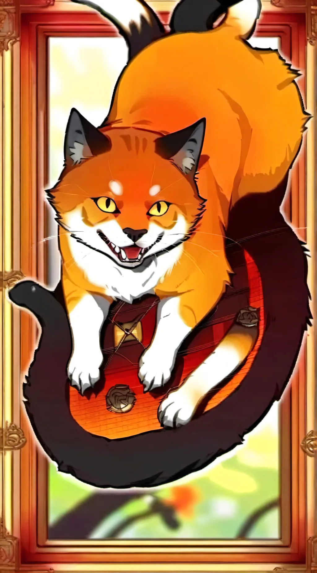 ai character: Warrior cats rouge background